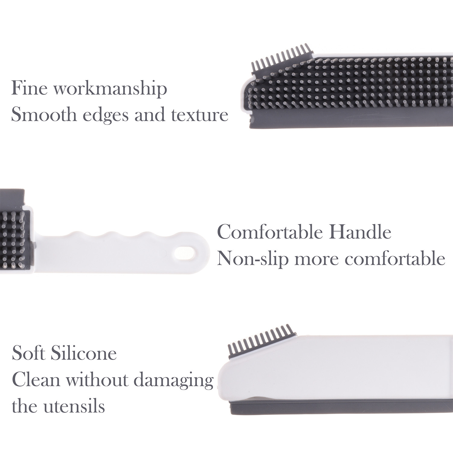Kuber Industries Cleaning Brush | Plastic 3 In 1 Mesh Cleaning Brush | Scraper Brush | Washbasin Cleaning Brush | Knife Shape Wiper For Glass Cleaning White