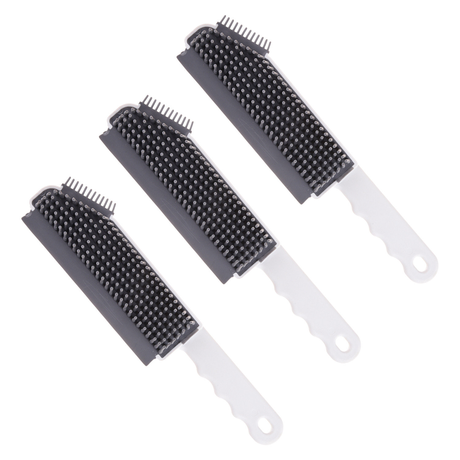 Kuber Industries Cleaning Brush | Plastic 3 In 1 Mesh Cleaning Brush | Scraper Brush | Washbasin Cleaning Brush | Knife Shape Wiper For Glass Cleaning White