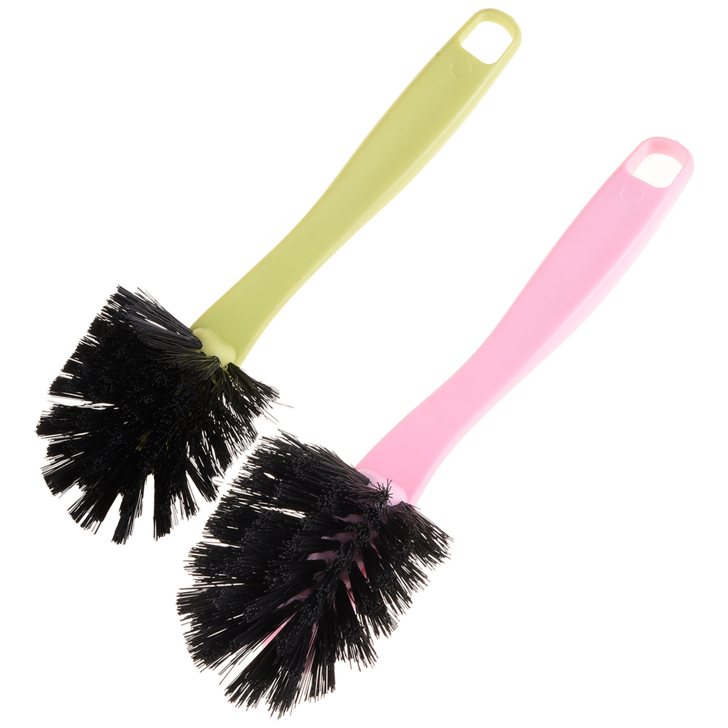 Kuber Industries Cleaning Brush | Toilet Cleaner Brush | Plastic Pan Brush | Brush for Cleaning Washroom | Bathroom Brush | Toilet Brush |Assorted