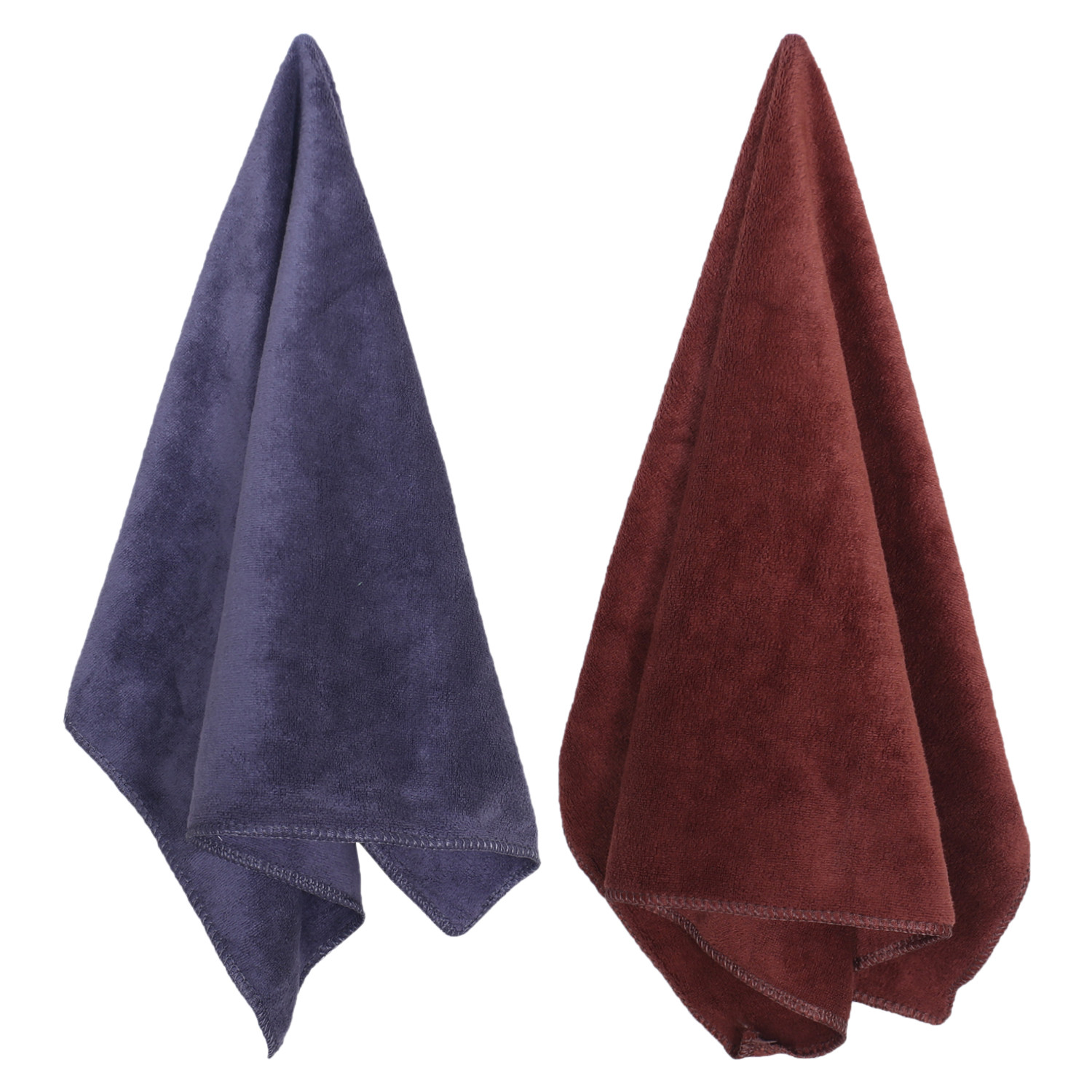 Kuber Industries Cleaning Cloths|Microfiber Highly Absorbent Wash Towels for Kitchen,Car,Window,24 x 16 Inch,Pack of 2 (Gray & Brown)