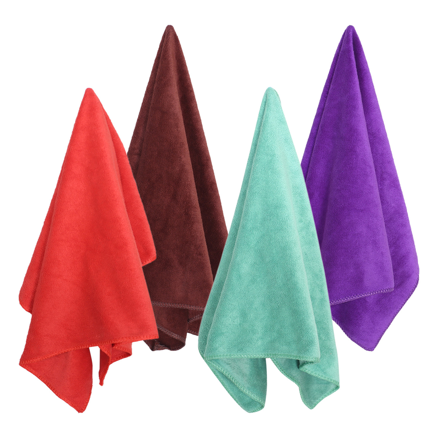 Kuber Industries Cleaning Cloths|Microfiber Highly Absorbent Wash Towels for Kitchen,Car,Window,24 x 16 Inch,Pack of 4 (Multicolor)