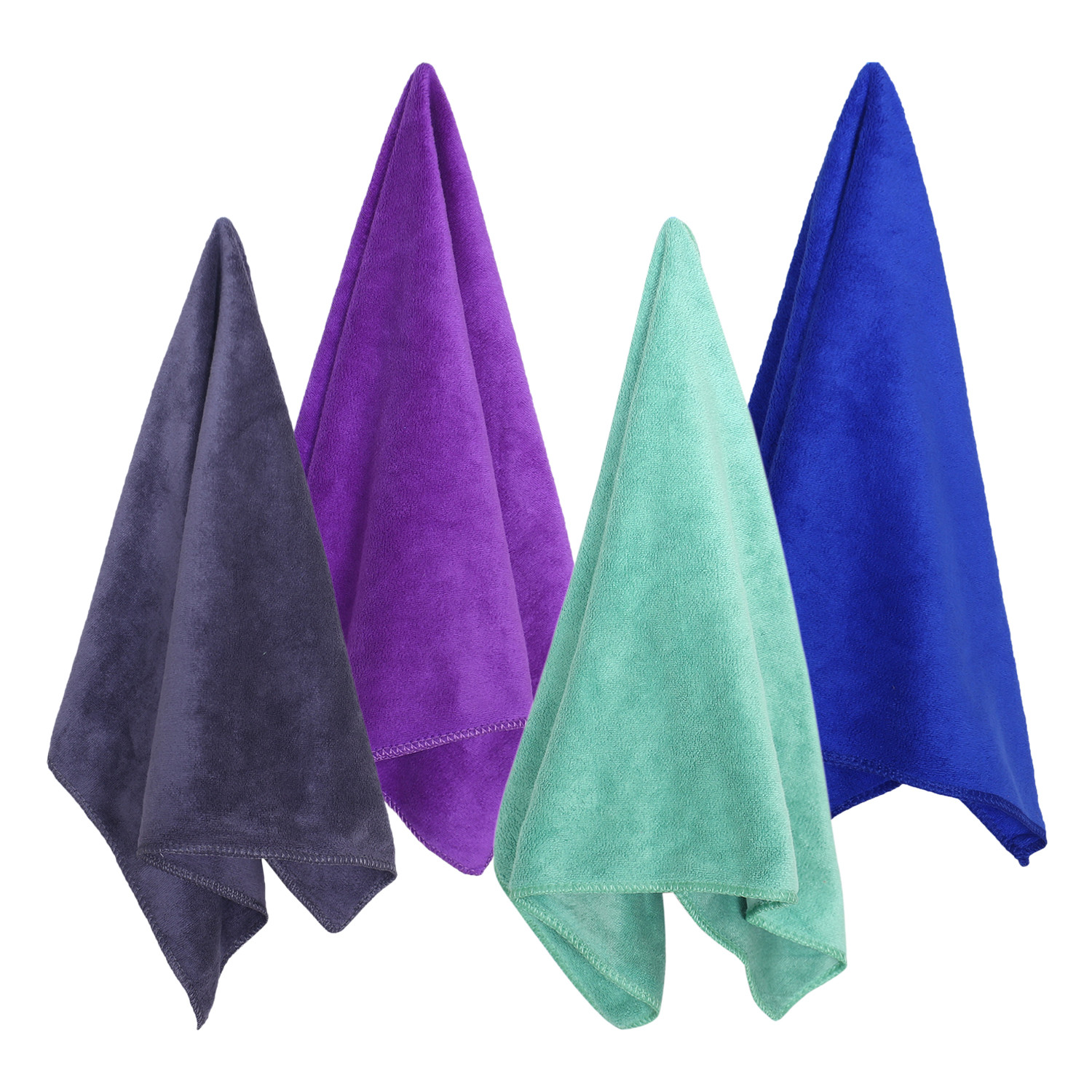 Kuber Industries Cleaning Cloths|Microfiber Highly Absorbent Wash Towels for Kitchen,Car,Window,24 x 16 Inch,Pack of 4 (Multicolor)