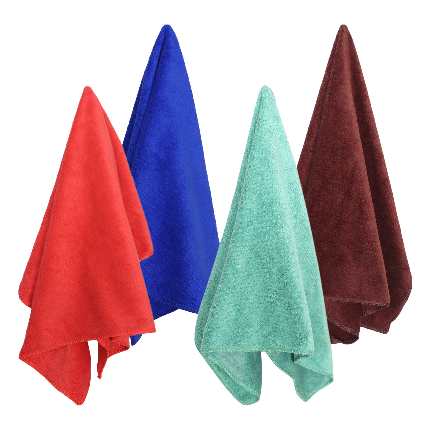 Kuber Industries Cleaning Cloths|Microfiber Highly Absorbent Wash Towels for Kitchen,Car,Window,24 x 16 Inch,Pack of 4 (Multicolor)