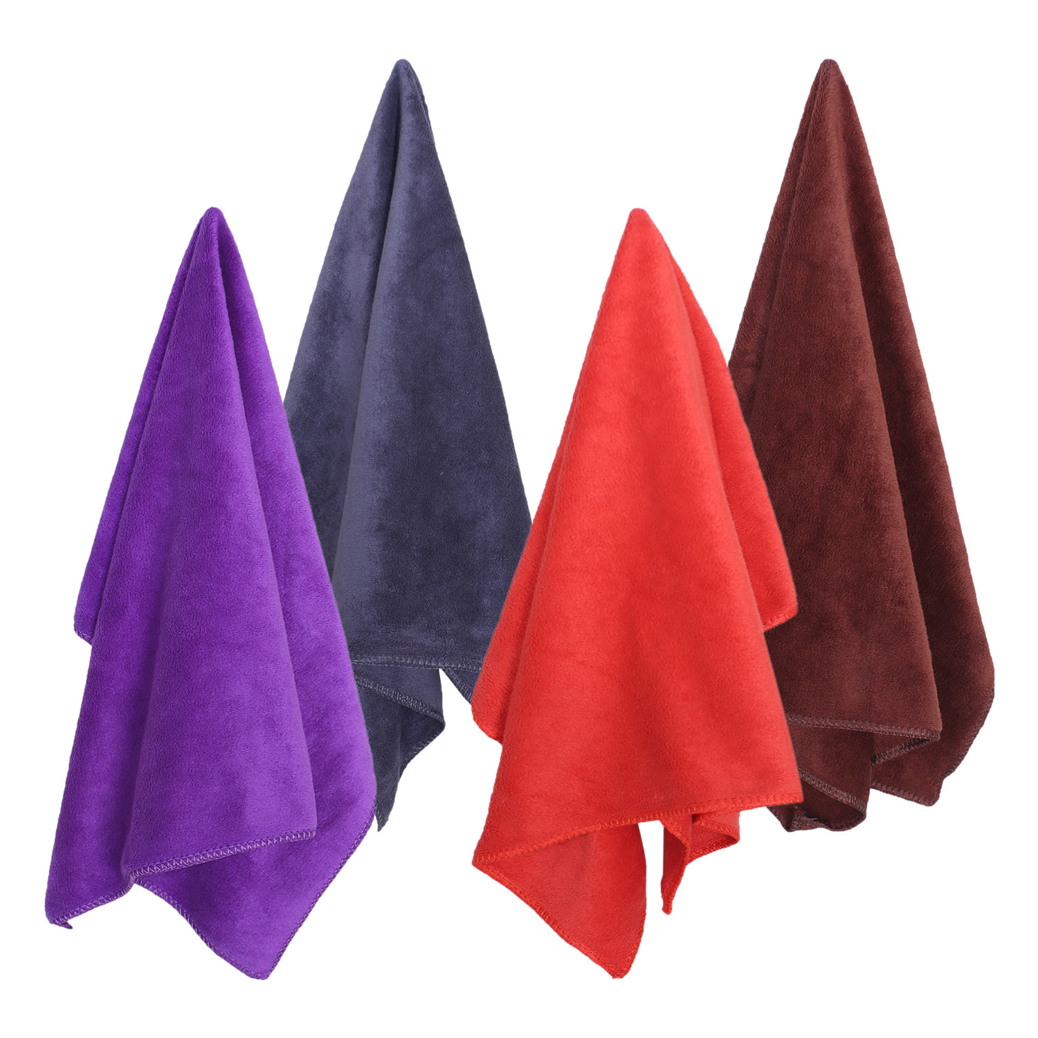 Kuber Industries Cleaning Cloths|Microfiber Highly Absorbent Wash Towels for Kitchen,Car,Window,24 x 16 Inch,Pack of 4 (Multicolor)