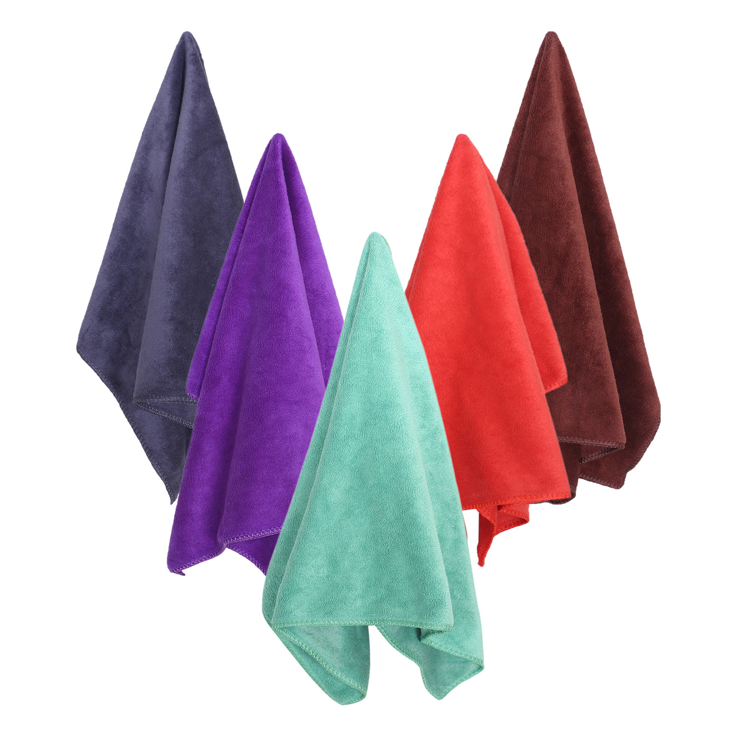 Kuber Industries Cleaning Cloths|Microfiber Highly Absorbent Wash Towels for Kitchen,Car,Window,24 x 16 Inch,Pack of 5 (Multicolor)