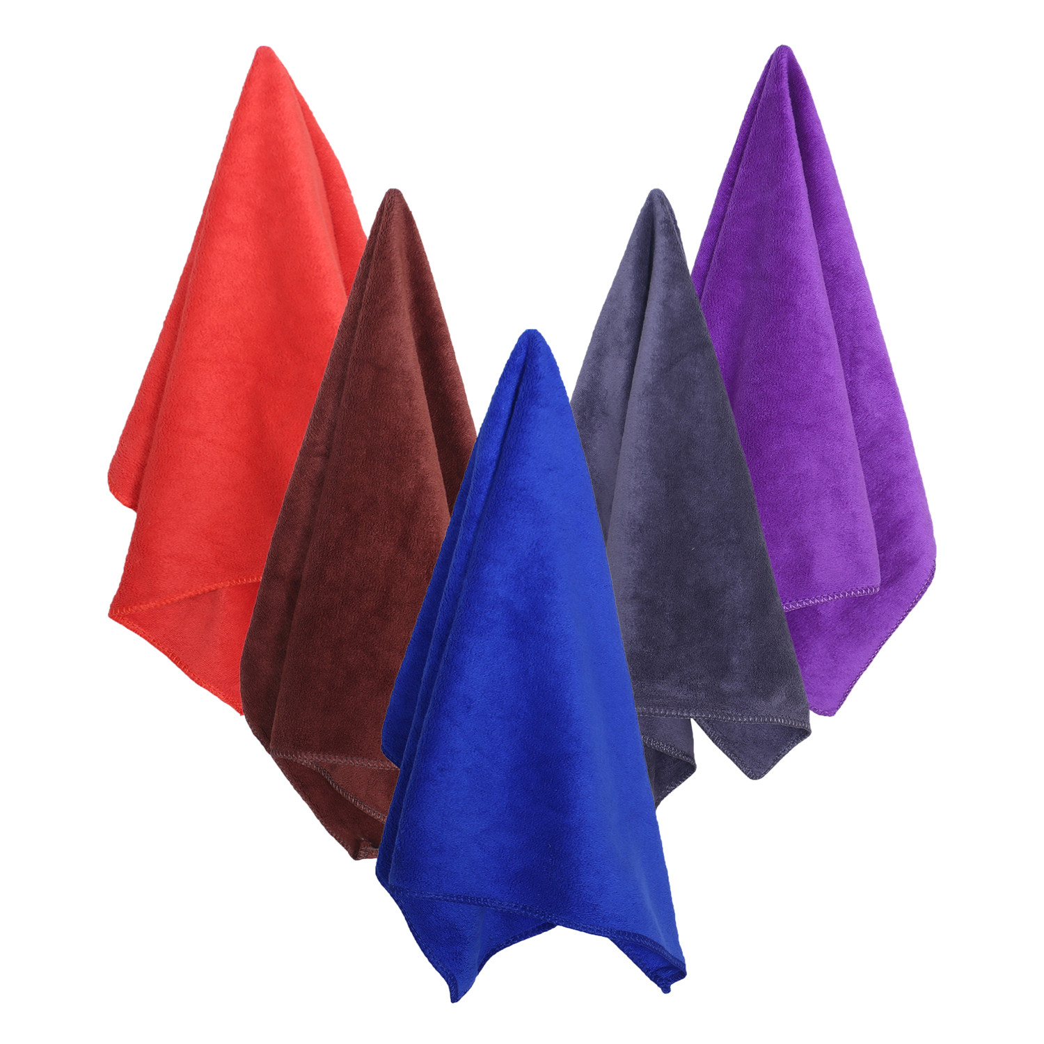 Kuber Industries Cleaning Cloths|Microfiber Highly Absorbent Wash Towels for Kitchen,Car,Window,24 x 16 Inch,Pack of 5 (Multicolor)