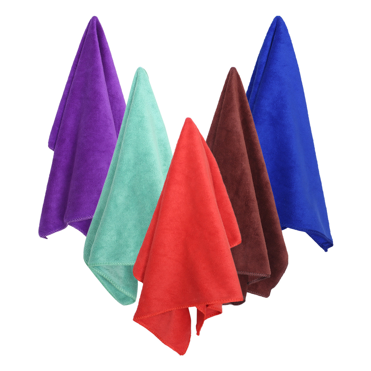 Kuber Industries Cleaning Cloths|Microfiber Highly Absorbent Wash Towels for Kitchen,Car,Window,24 x 16 Inch,Pack of 5 (Multicolor)