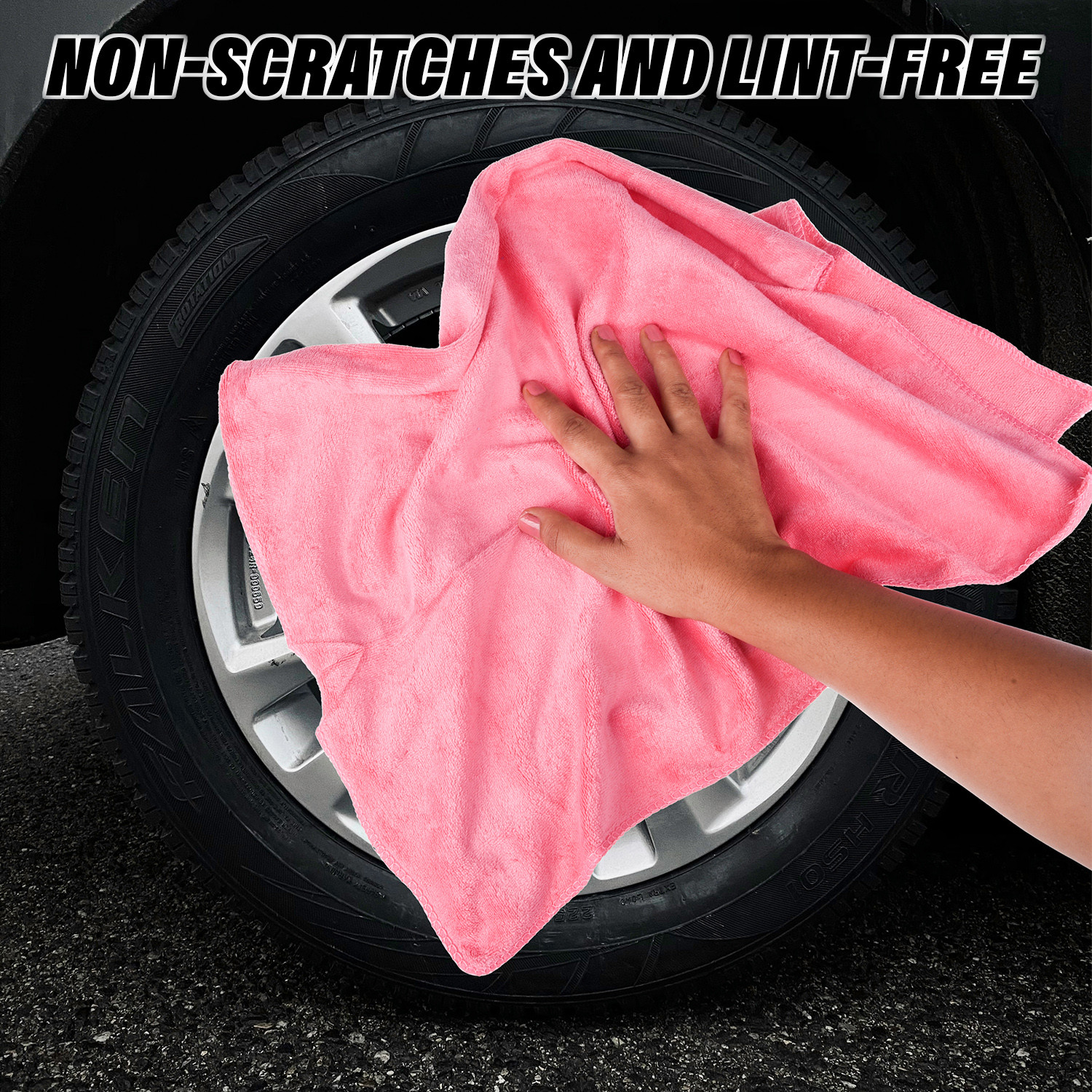 Kuber Industries Cleaning Towel  Reusable Cleaning Cloths for Kitchen  Duster Towel for Home Cleaning  400 GSM Cleaning Cloth Towel for Car  Bike  50x70  Pink