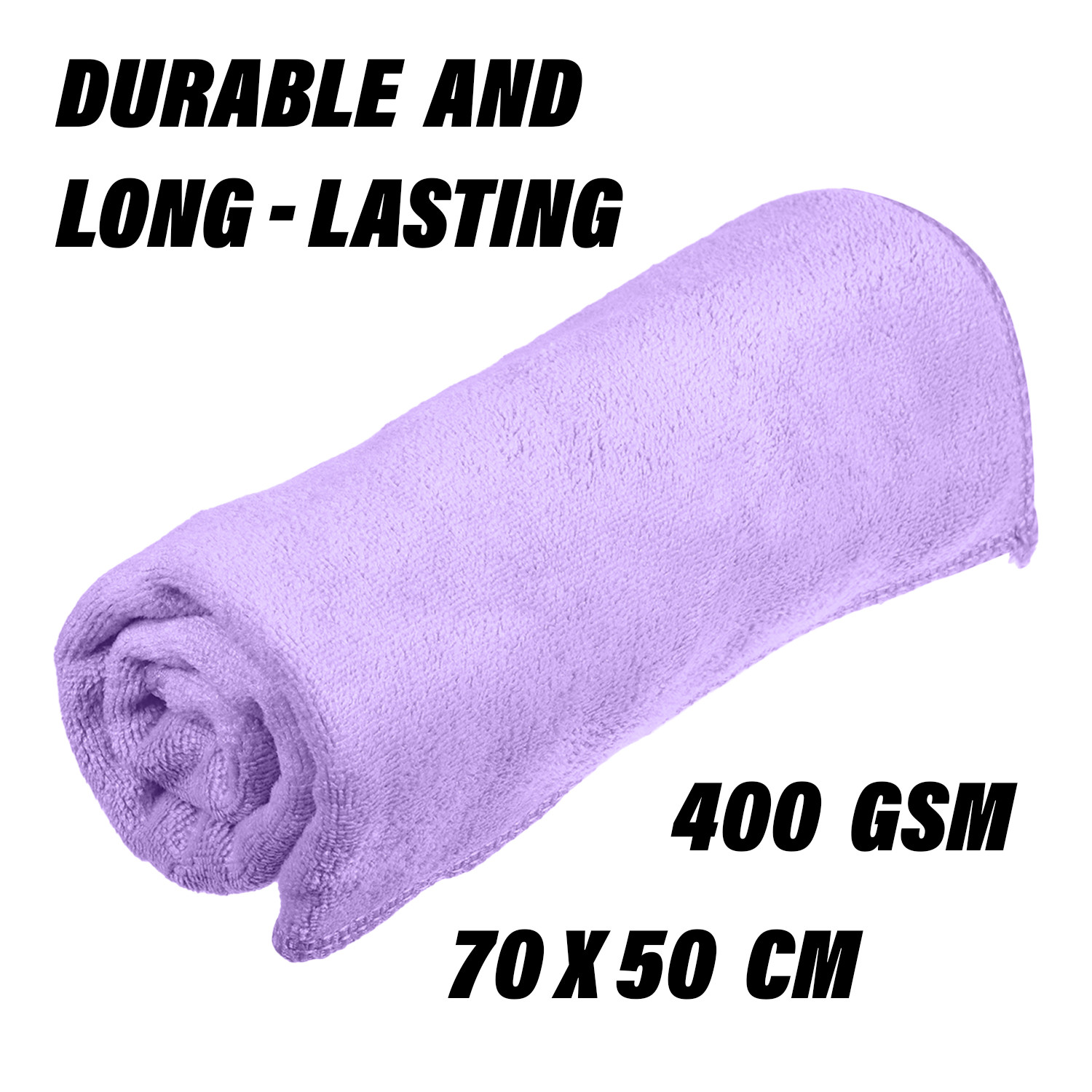 Kuber Industries Cleaning Towel | Reusable Cleaning Cloths for Kitchen | Duster Towel for Home Cleaning | 400 GSM Cleaning Cloth Towel for Car | Bike | 50x70 | Purple