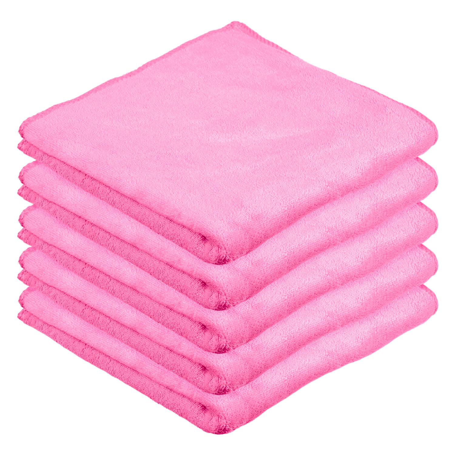 Kuber Industries Cleaning Towel | Reusable Cleaning Cloths for Kitchen | Duster Towel for Home Cleaning | 400 GSM Cleaning Cloth Towel for Car | Bike | 50x70 | Pink