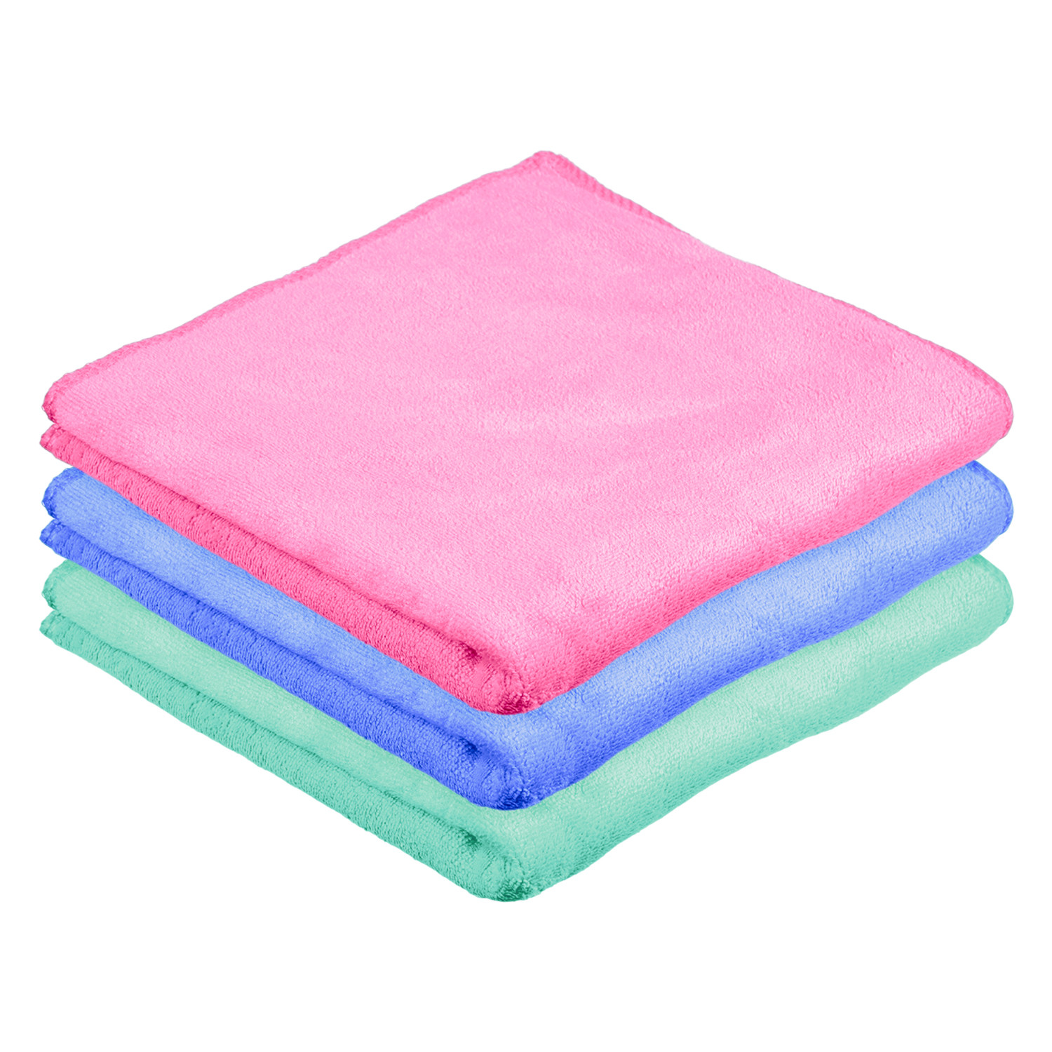 Kuber Industries Cleaning Towel | Reusable Cleaning Cloths for Kitchen | Duster Towel for Home Cleaning | 400 GSM Cleaning Cloth Towel for Car | Bike | 50x70 | Pack of 3 | Multi