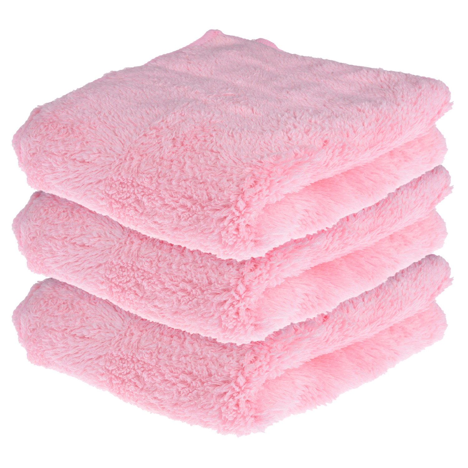 Kuber Industries Cleaning Towel | Reusable Cleaning Cloths for Kitchen | Duster Towel for Home Cleaning | 350 GSM Cleaning Cloth Towel for Car | Bike | 30x60 | Light Pink