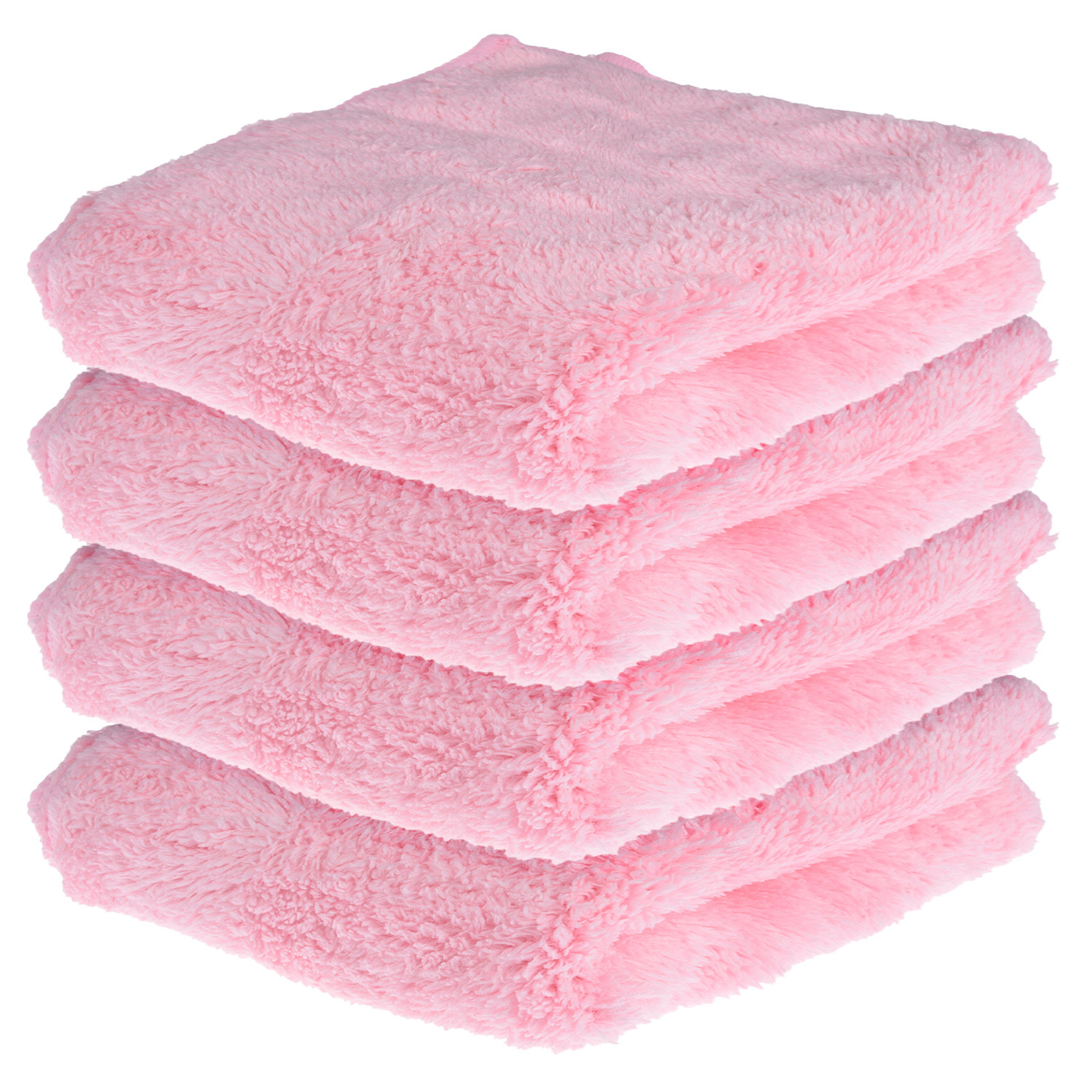 Kuber Industries Cleaning Towel | Reusable Cleaning Cloths for Kitchen | Duster Towel for Home Cleaning | 350 GSM Cleaning Cloth Towel for Car | Bike | 30x60 | Light Pink