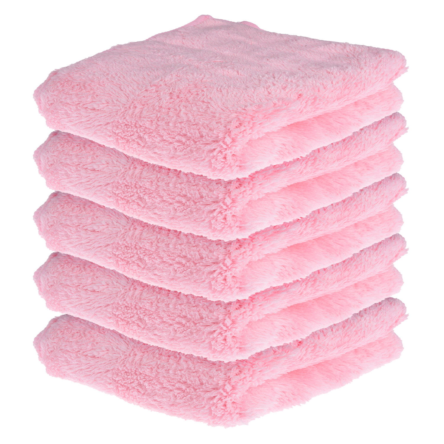 Kuber Industries Cleaning Towel | Reusable Cleaning Cloths for Kitchen | Duster Towel for Home Cleaning | 350 GSM Cleaning Cloth Towel for Car | Bike | 30x60 | Light Pink