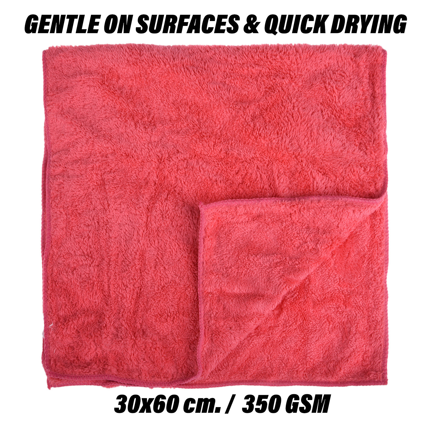 Kuber Industries Cleaning Towel | Reusable Cleaning Cloths for Kitchen | Duster Towel for Home Cleaning | 350 GSM Cleaning Cloth Towel for Car | Bike | 30x60 | Pack of 2 | Multi