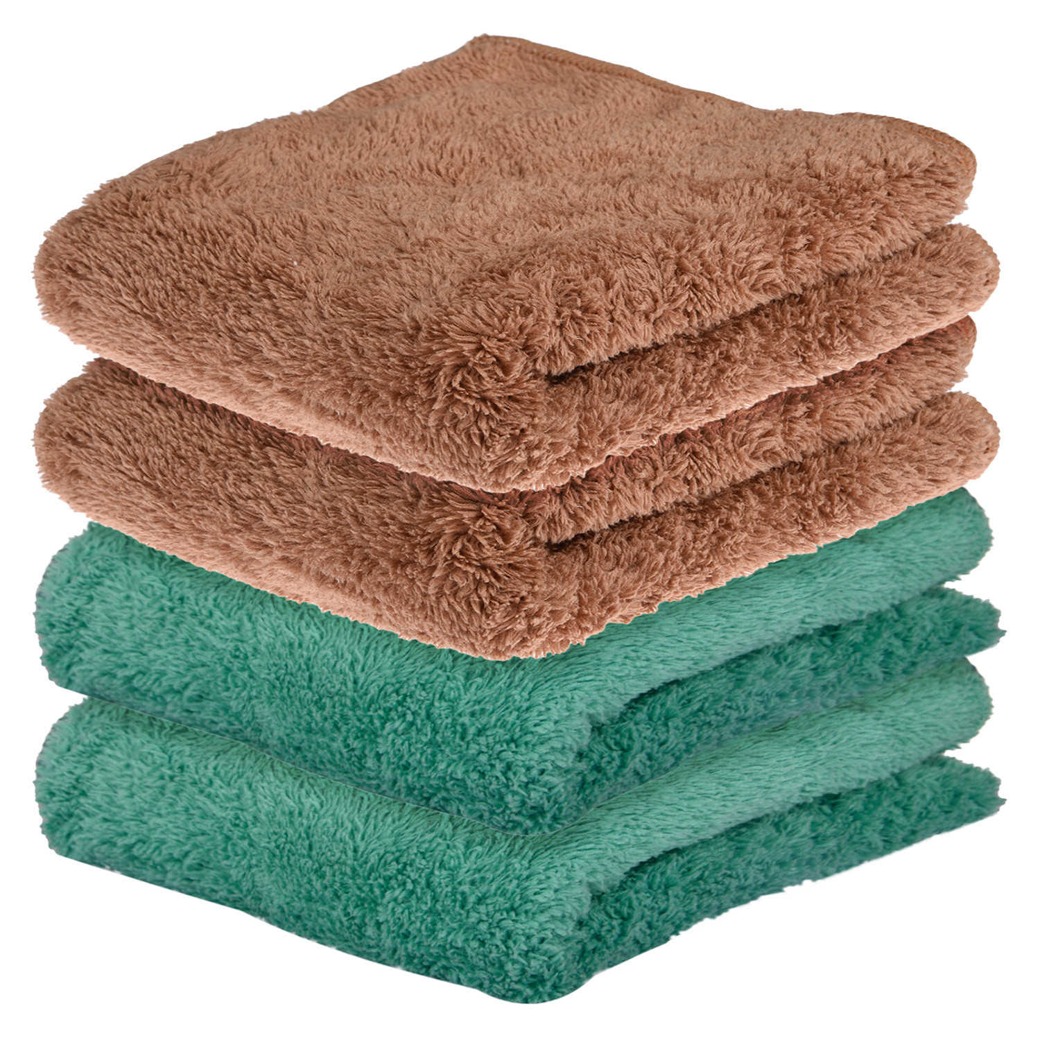 Kuber Industries Cleaning Towel | Reusable Cleaning Cloths for Kitchen | Duster Towel for Home Cleaning | 350 GSM Cleaning Cloth Towel for Car | Bike | 30x60 | Pack of 4 | Multi