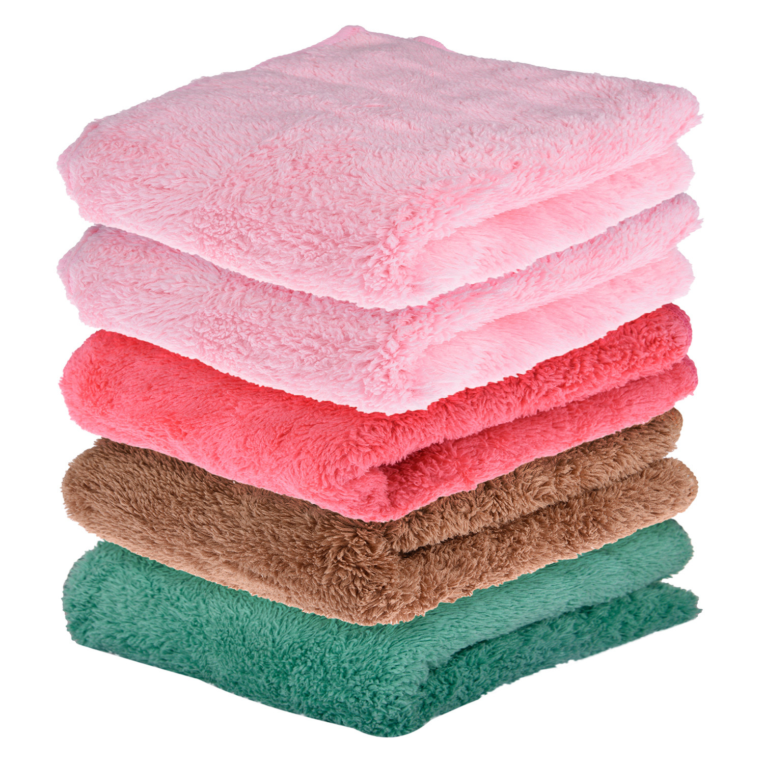 Kuber Industries Cleaning Towel | Reusable Cleaning Cloths for Kitchen | Duster Towel for Home Cleaning | 350 GSM Cleaning Cloth Towel for Car | Bike | 30x60 | Pack of 5 | Multi