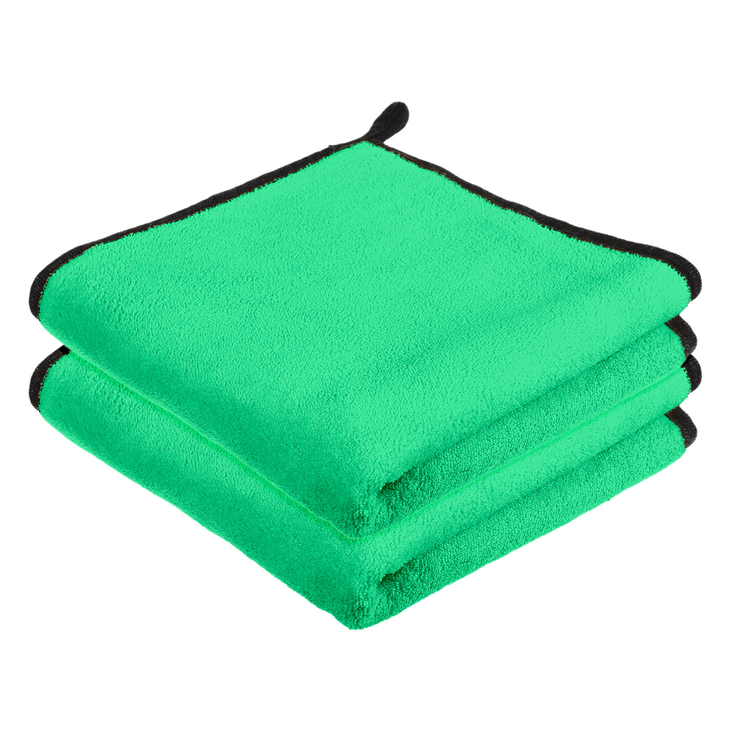 Kuber Industries Cleaning Towel | Reusable Cleaning Cloths for Kitchen | Duster Towel for Home Cleaning | 400 GSM Cleaning Cloth Towel with Hanging Loop | 40x60 | Green