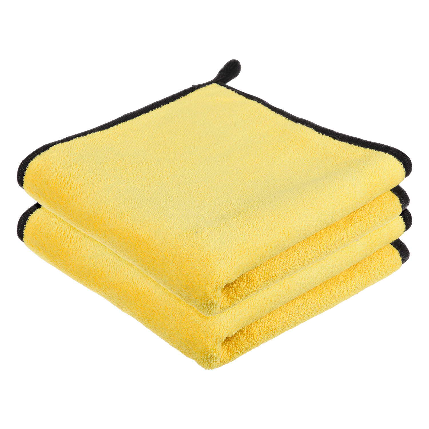 Kuber Industries Cleaning Towel | Reusable Cleaning Cloths for Kitchen | Duster Towel for Home Cleaning | 400 GSM Cleaning Cloth Towel with Hanging Loop | 40x60 | Yellow