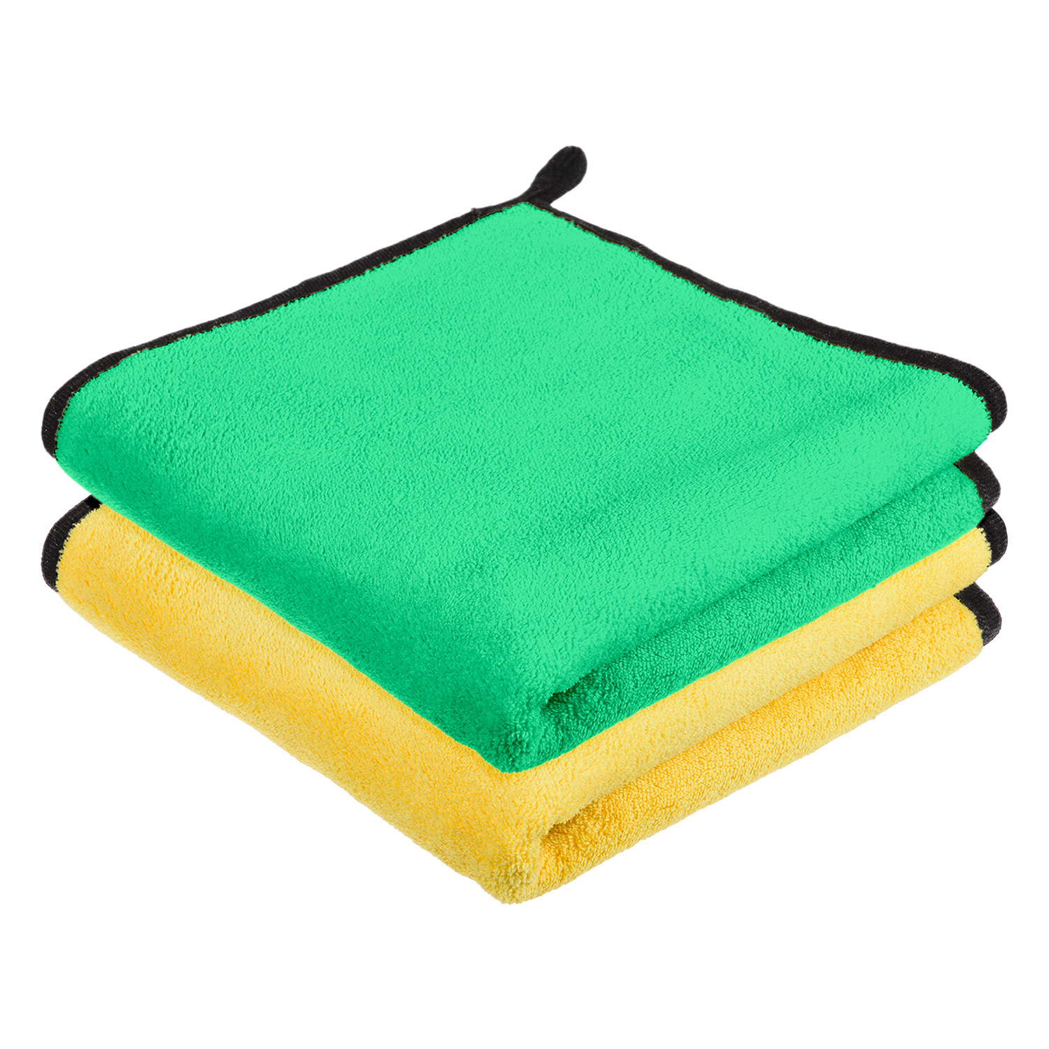 Kuber Industries Cleaning Towel | Reusable Cleaning Cloths for Kitchen | Duster Towel for Home Cleaning | 400 GSM Cleaning Cloth Towel with Hanging Loop | 40x60 | Pack of 2 | Multi