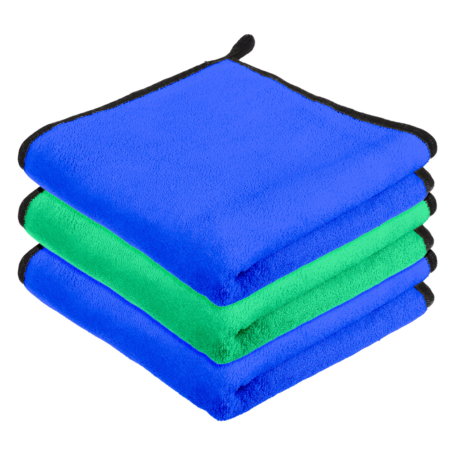 Kuber Industries Cleaning Towel | Reusable Cleaning Cloths for Kitchen | Duster Towel for Home Cleaning | 400 GSM Cleaning Cloth Towel with Hanging Loop | 40x60 | Pack of 3 | Multi