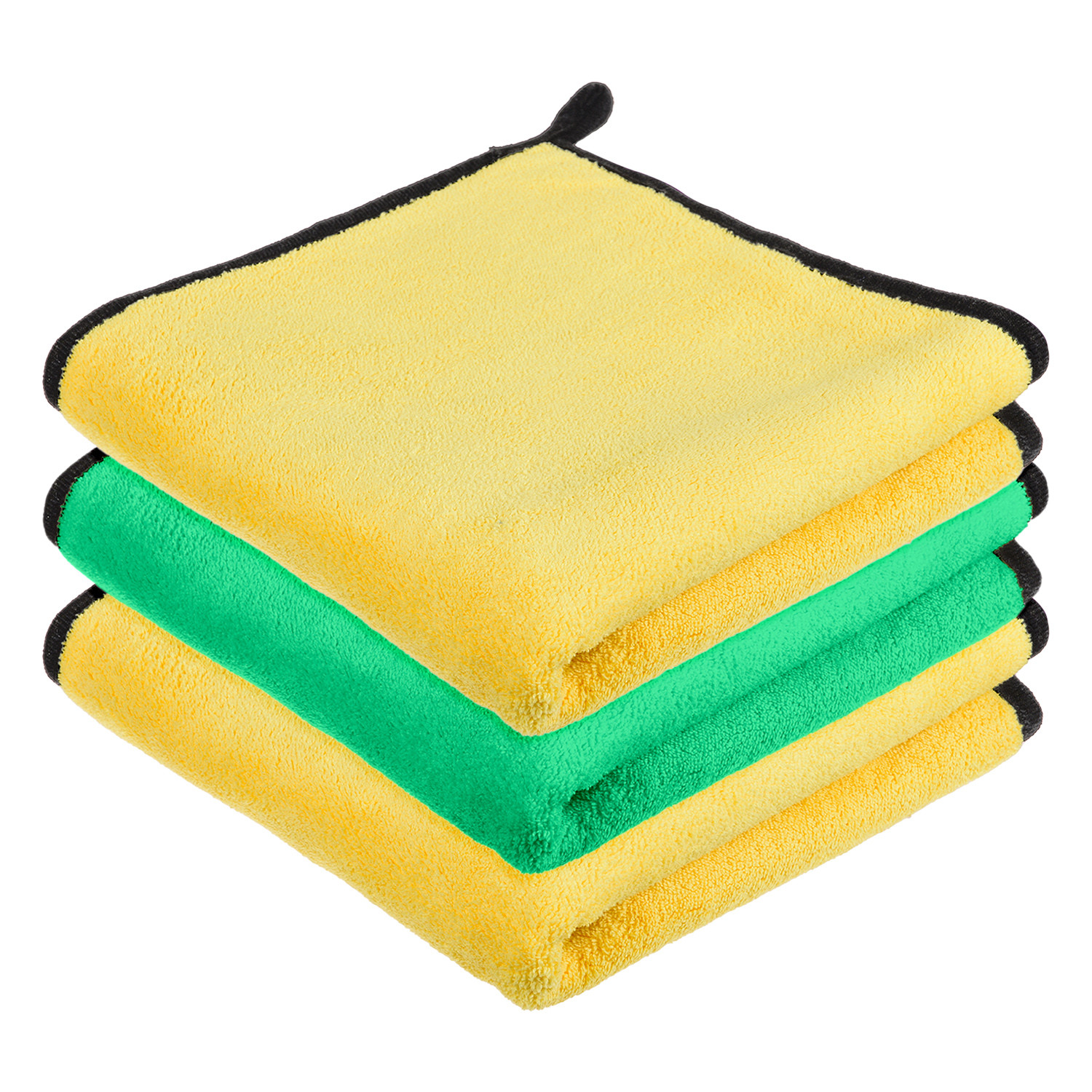 Kuber Industries Cleaning Towel | Reusable Cleaning Cloths for Kitchen | Duster Towel for Home Cleaning | 400 GSM Cleaning Cloth Towel with Hanging Loop | 40x60 | Pack of 3 | Multi