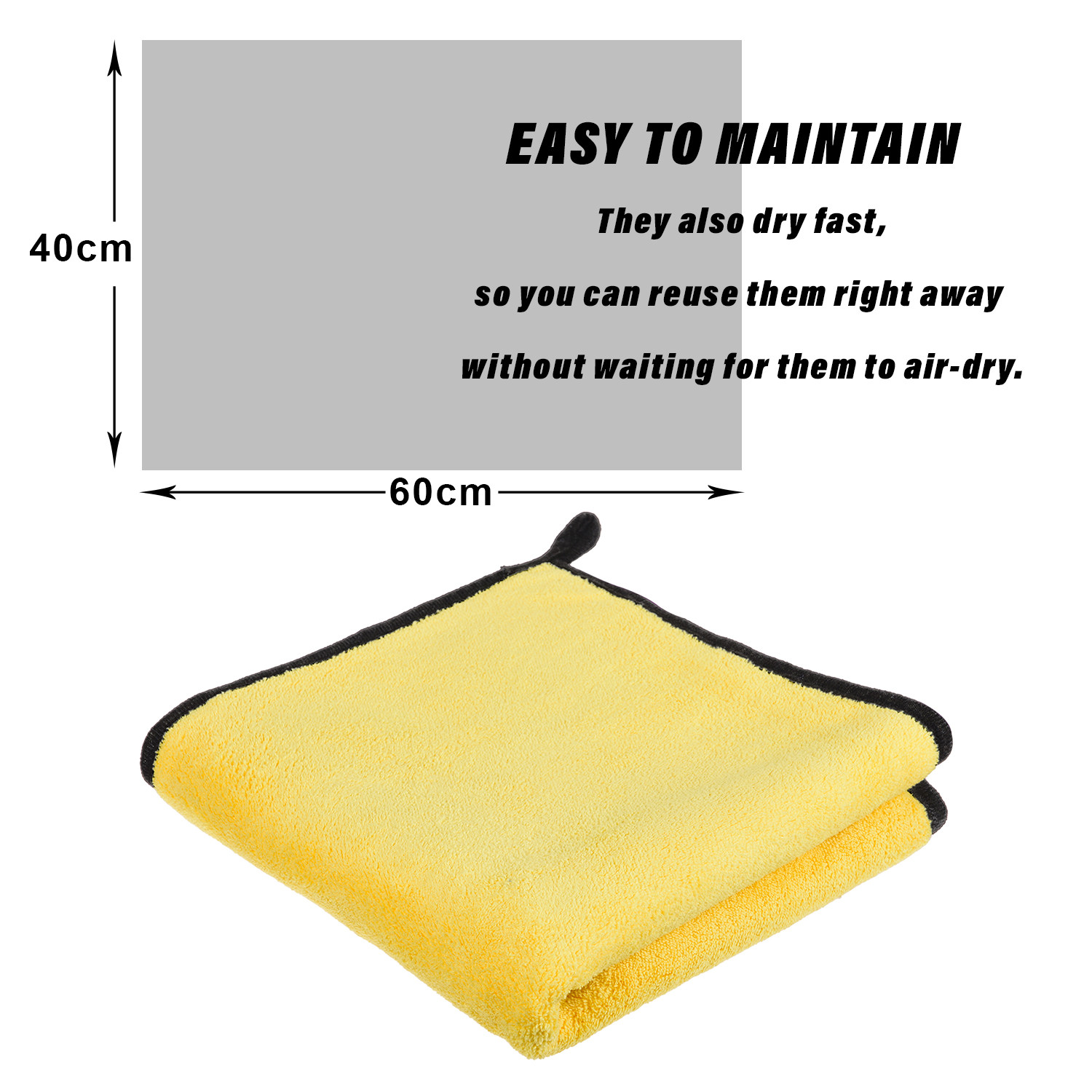 Kuber Industries Cleaning Towel | Reusable Cleaning Cloths for Kitchen | Duster Towel for Home Cleaning | 400 GSM Cleaning Cloth Towel with Hanging Loop | 40x60 | Pack of 5 | Multi