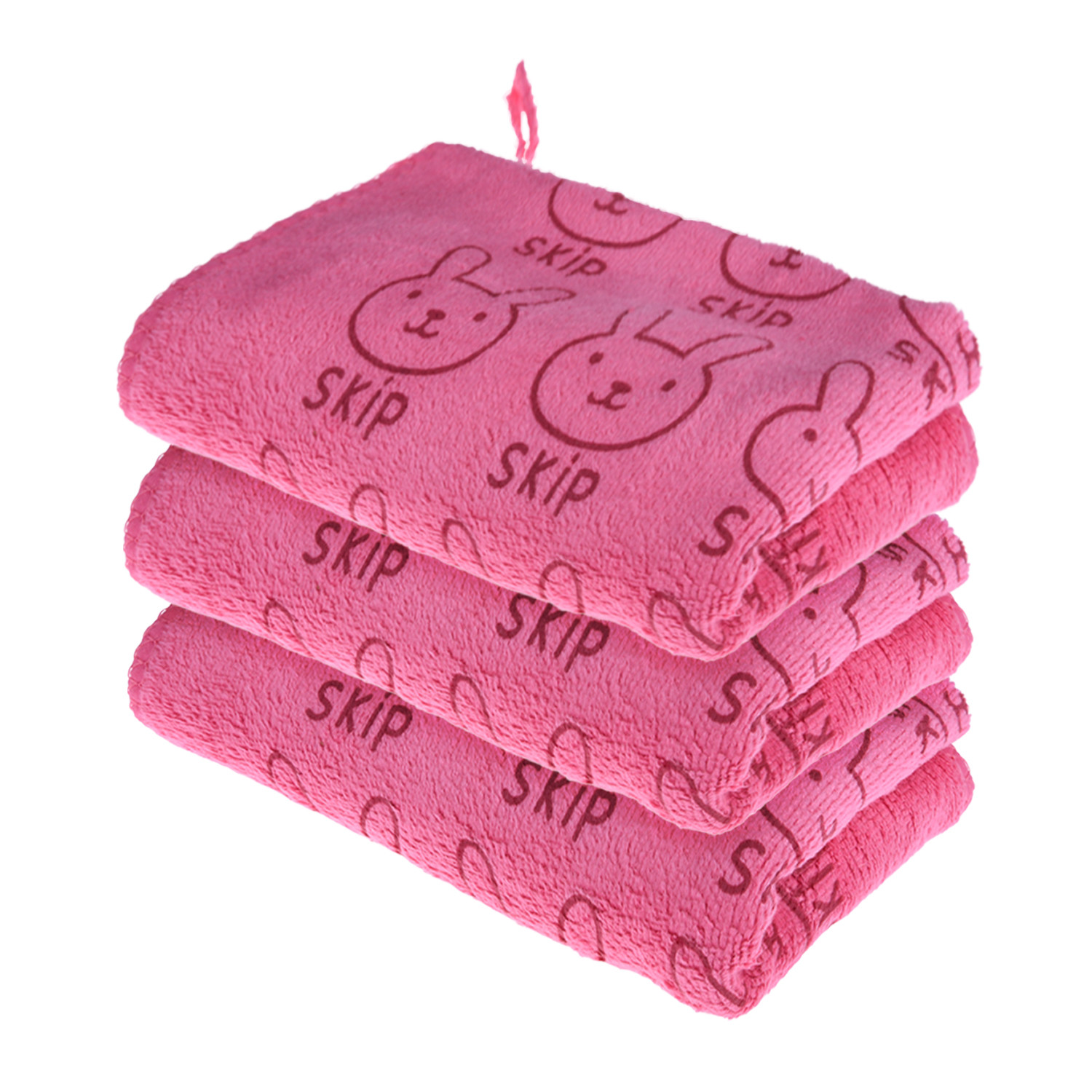Kuber Industries Cleaning Towel | Reusable Cleaning Towel for Baby | Duster Towel for Home Cleaning | Skip Cleaning Cloth Towel with Hanging Loop | 30x40 |Pink