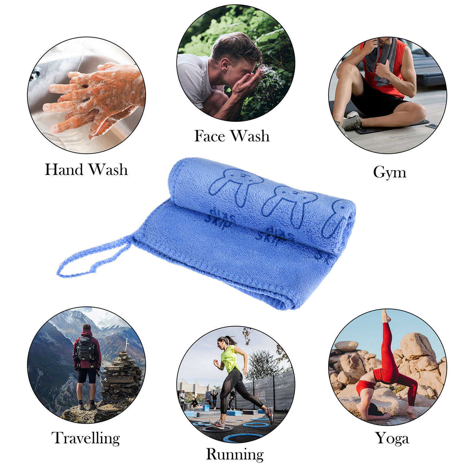Kuber Industries Cleaning Towel | Reusable Cleaning Towel for Baby | Duster Towel for Home Cleaning | Skip Cleaning Cloth Towel with Hanging Loop | 30x40 | Pack of 2 | Blue