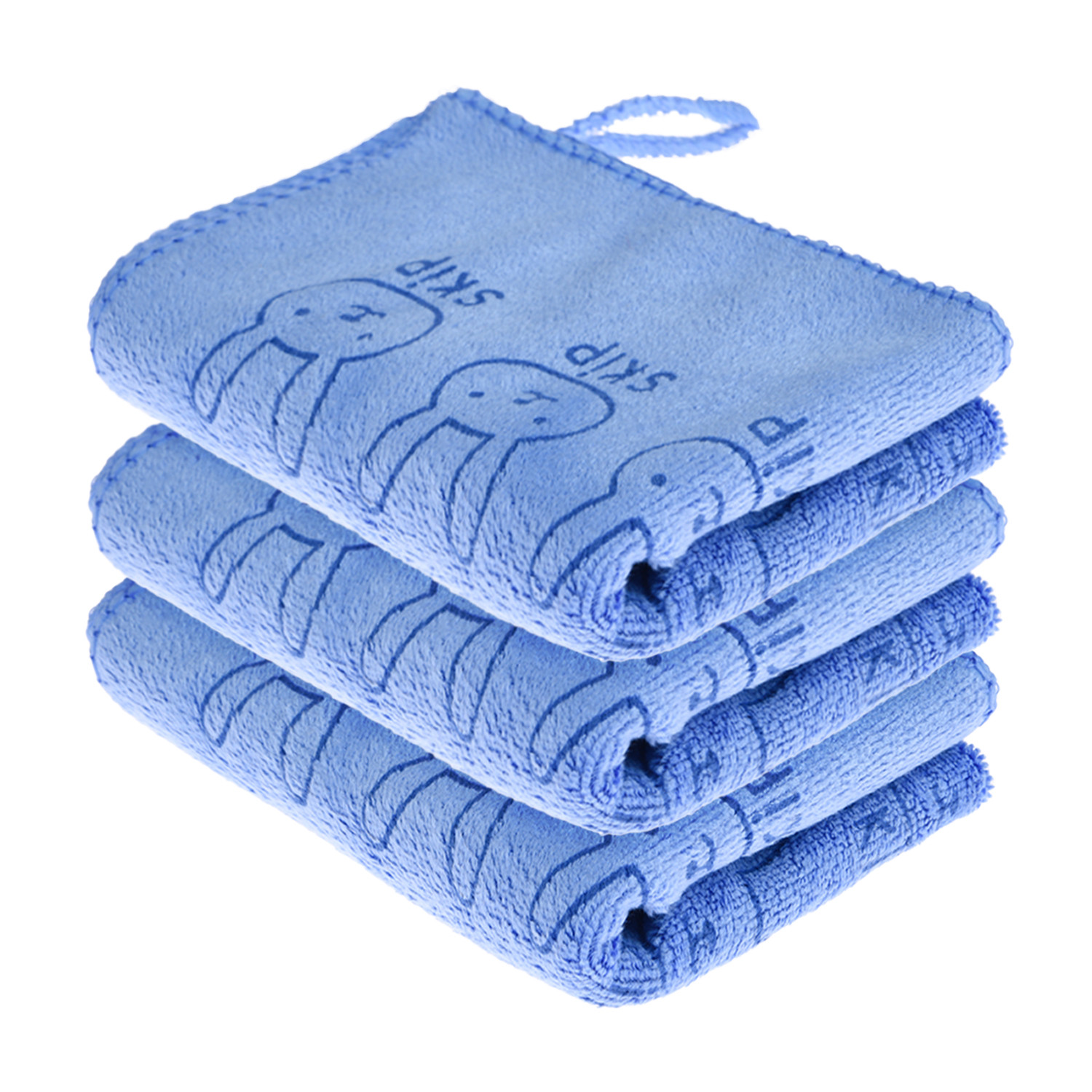 Kuber Industries Cleaning Towel | Reusable Cleaning Towel for Baby | Duster Towel for Home Cleaning | Skip Cleaning Cloth Towel with Hanging Loop | 30x40 | Pack of 2 | Blue