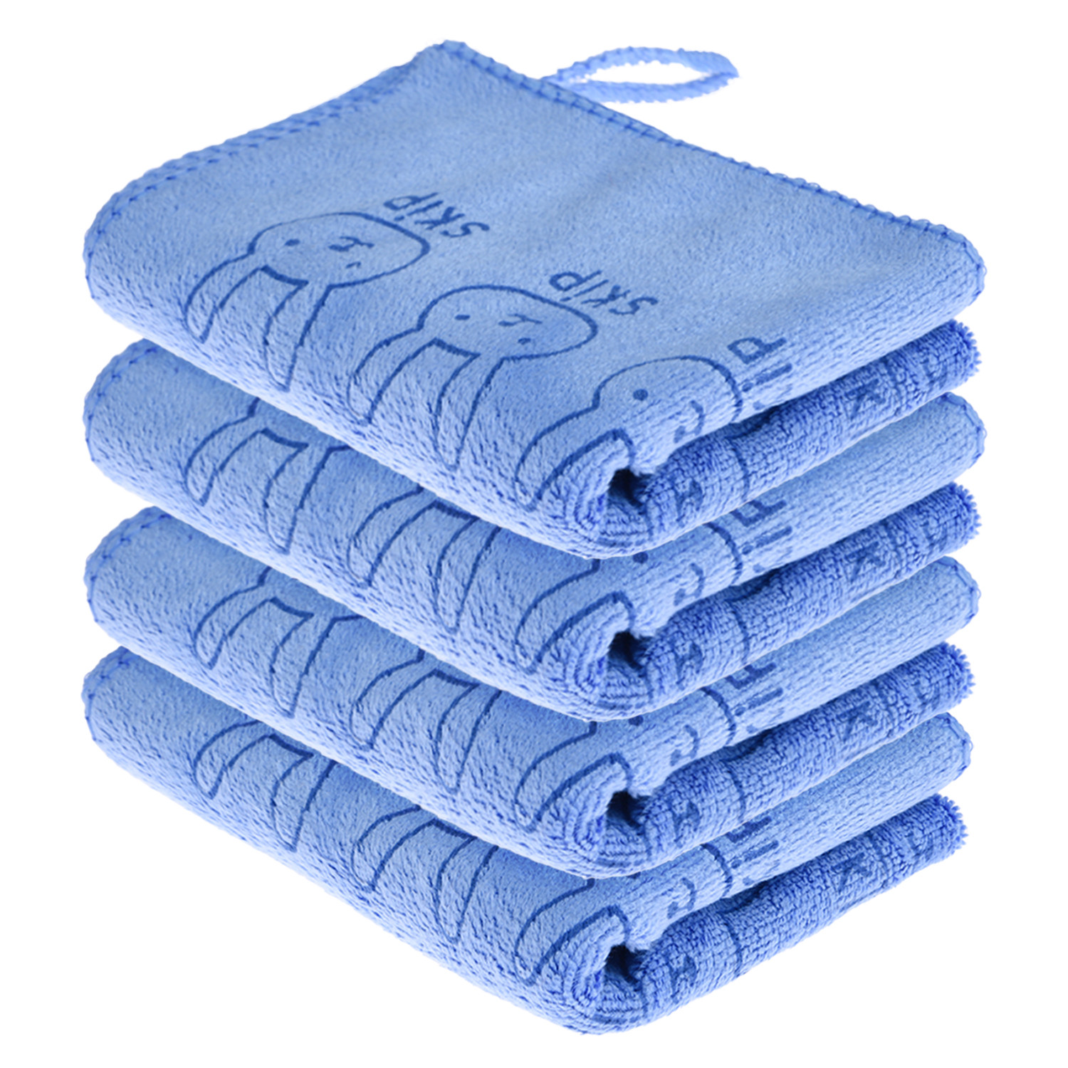 Kuber Industries Cleaning Towel | Reusable Cleaning Towel for Baby | Duster Towel for Home Cleaning | Skip Cleaning Cloth Towel with Hanging Loop | 30x40 | Pack of 2 | Blue