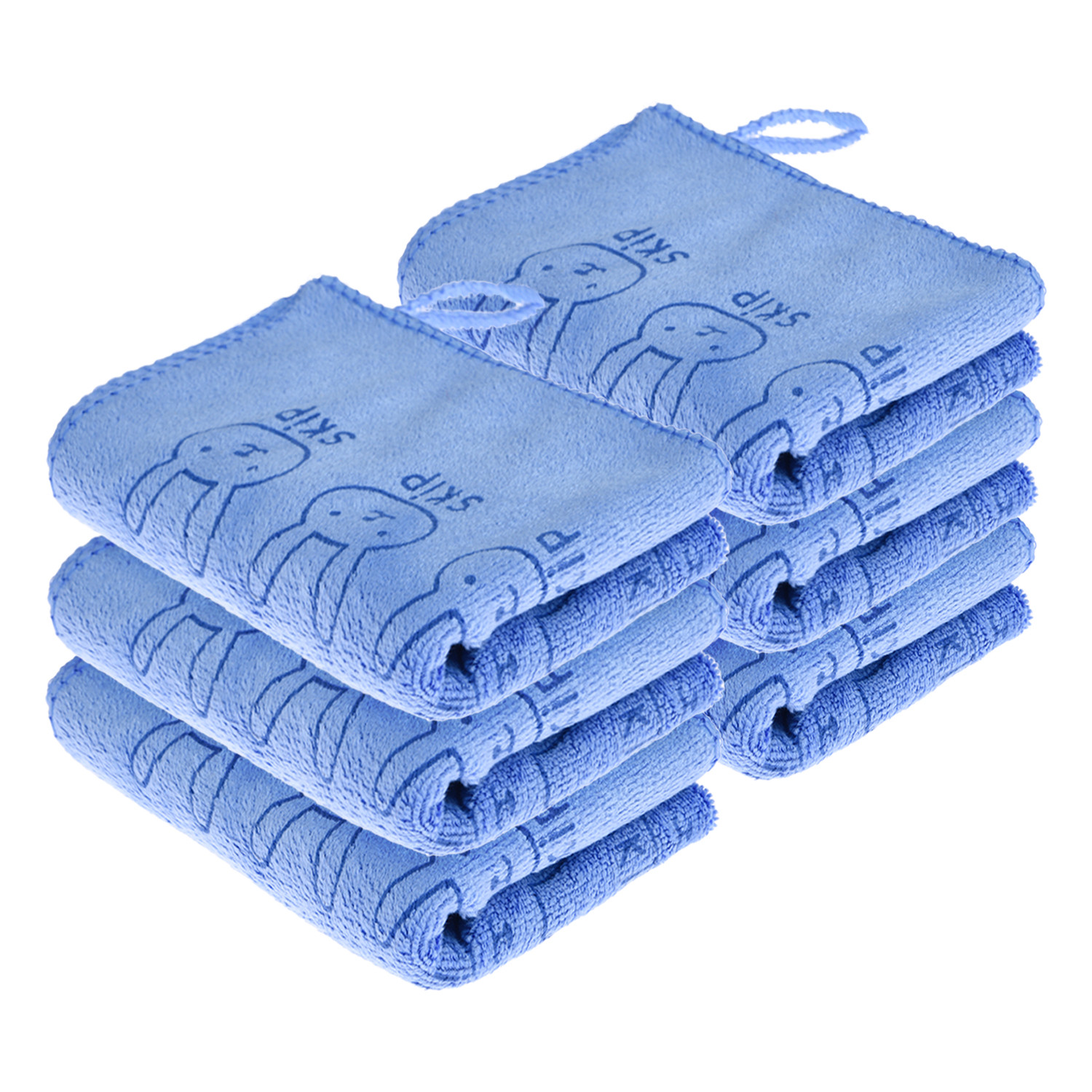 Kuber Industries Cleaning Towel | Reusable Cleaning Towel for Baby | Duster Towel for Home Cleaning | Skip Cleaning Cloth Towel with Hanging Loop | 30x40 | Pack of 2 | Blue