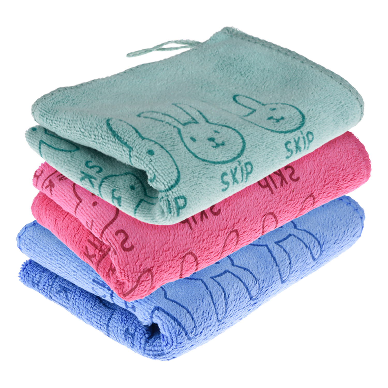 Kuber Industries Cleaning Towel | Reusable Cleaning Towel for Baby | Duster Towel for Home Cleaning | Skip Cleaning Cloth Towel with Hanging Loop | 30x40 | Pack of 3 | Multi