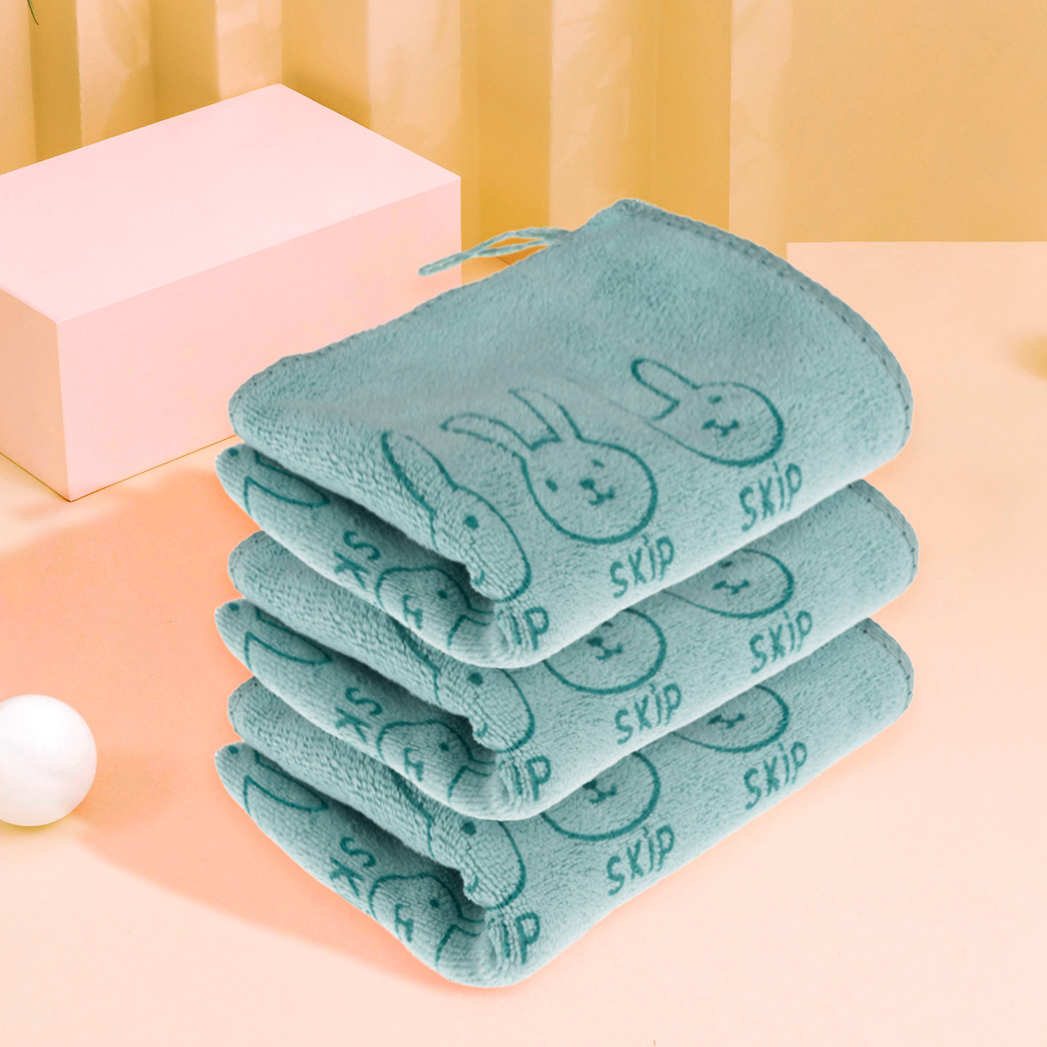 Kuber Industries Cleaning Towel | Reusable Cleaning Towel for Baby | Duster Towel for Home Cleaning | Skip Cleaning Cloth Towel with Hanging Loop | 30x40 | Pack of 5 | Multi