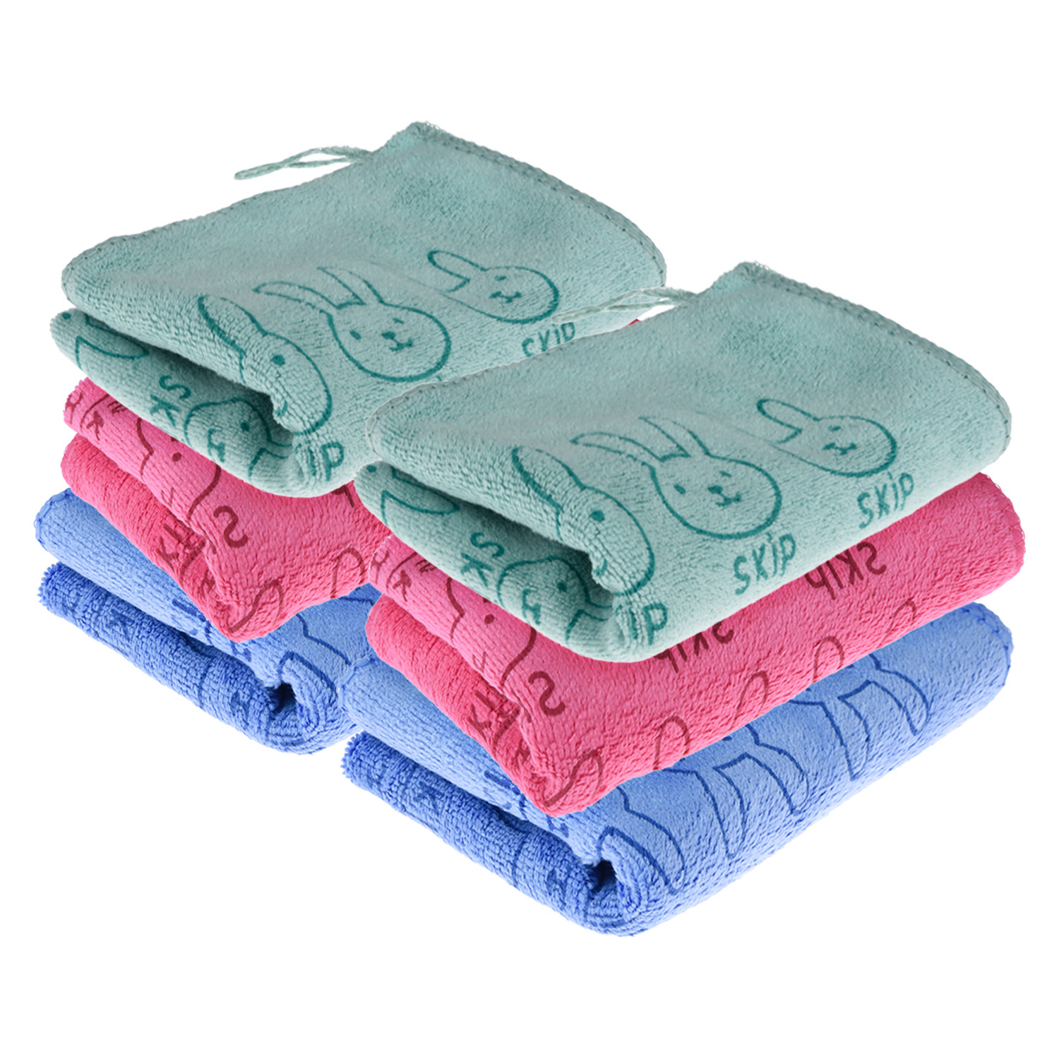 Kuber Industries Cleaning Towel | Reusable Cleaning Towel for Baby | Duster Towel for Home Cleaning | Skip Cleaning Cloth Towel with Hanging Loop | 30x40 | Pack of 6 | Multi