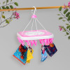 Cloth Drying Hanger | 36 Clips Cloth Hanger | Cloth Drying Stand | Baby Cloth Drying Pegs | Clothes Hanger Pegs | Square Cloth Drying Clips | Transparent Pink