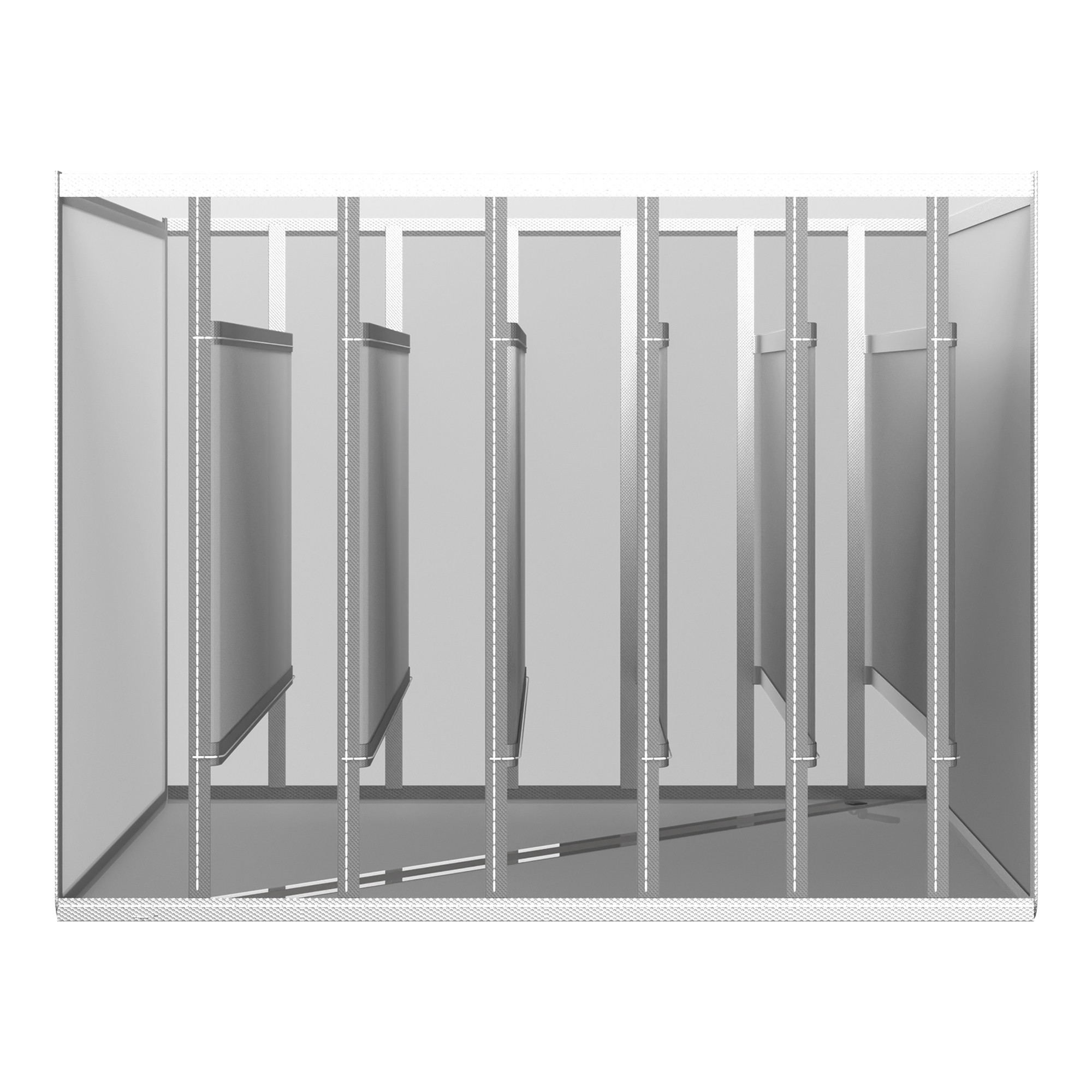 Kuber Industries Cloth Organizer  Wardrobe Organizer  7 Grids Storage Box for Jeans-Trousers-Shirts  PVC Foldable Drawer Organizer  Almirah Organizer  Transparent 40 mm  White