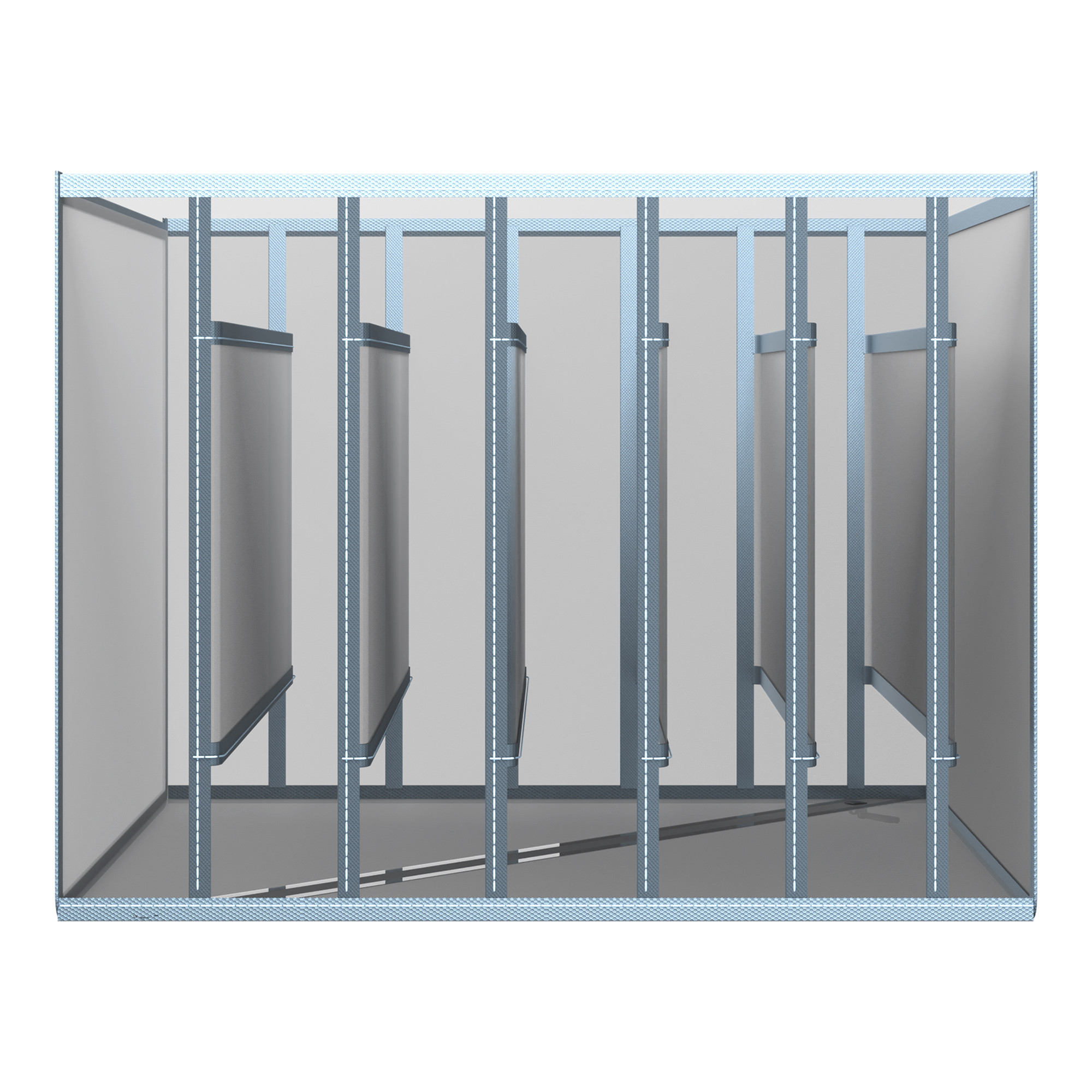 Kuber Industries Cloth Organizer  Wardrobe Organizer  7 Grids Storage Box for Jeans-Trousers-Shirts  PVC Foldable Drawer Organizer  Almirah Organizer  Transparent 40 mm  Gray