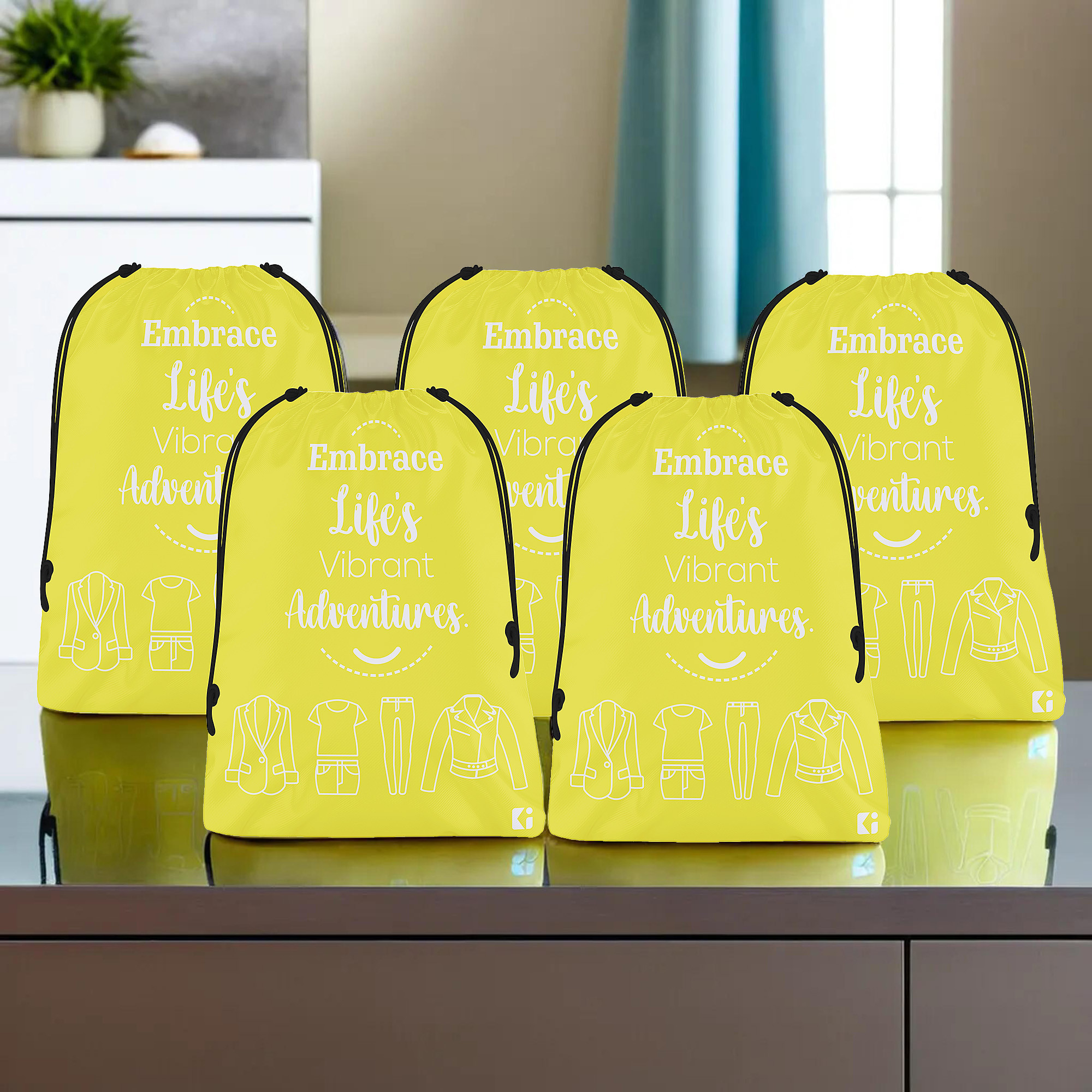 Kuber Industries Cloth Storage Bag | Storage Organizer | Travel Cloth Carrying Bag | Garments Cover for Laundry | Travel Storage Organizer for Clothing | Medium | Yellow