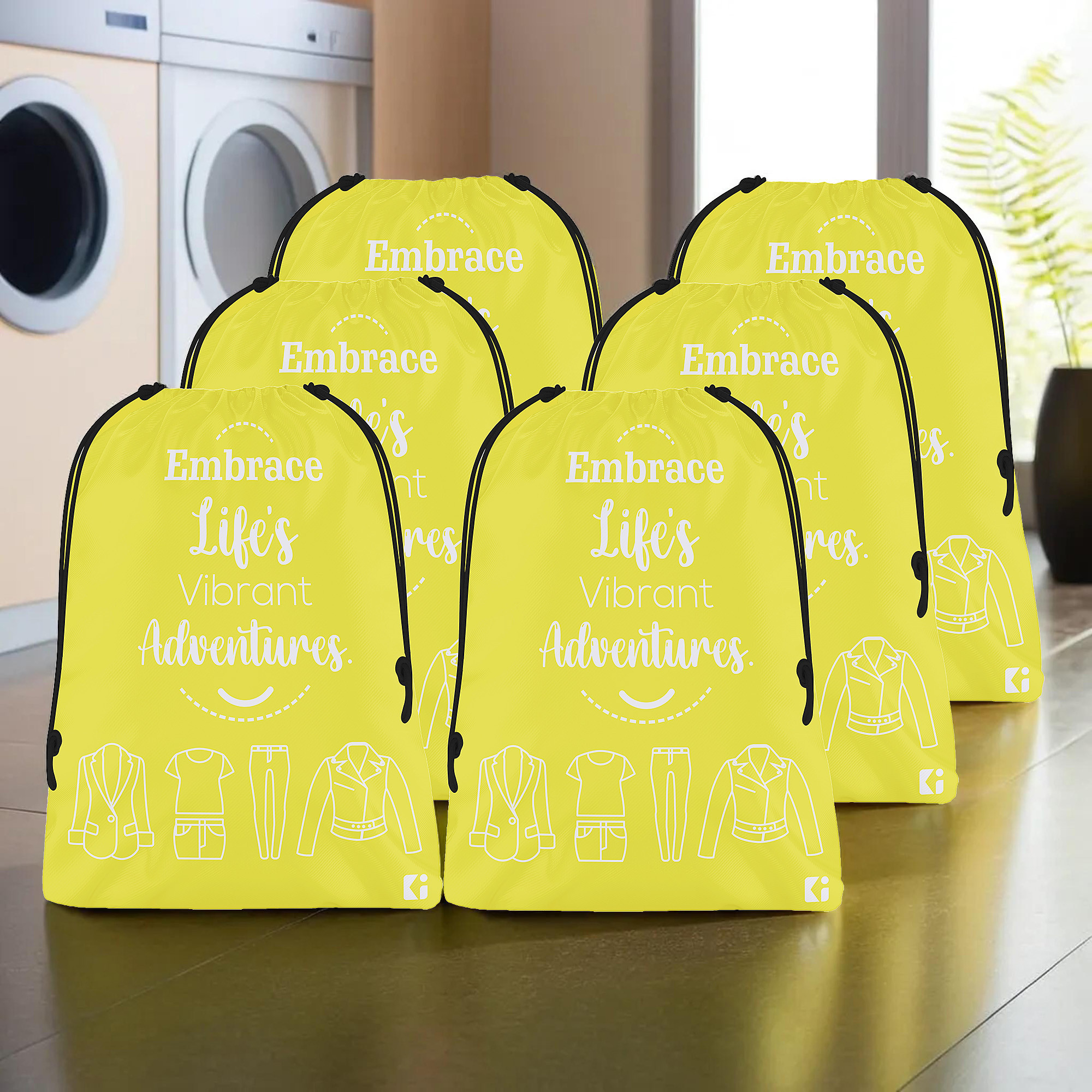 Kuber Industries Cloth Storage Bag | Storage Organizer | Travel Cloth Carrying Bag | Garments Cover for Laundry | Travel Storage Organizer for Clothing | Medium | Yellow