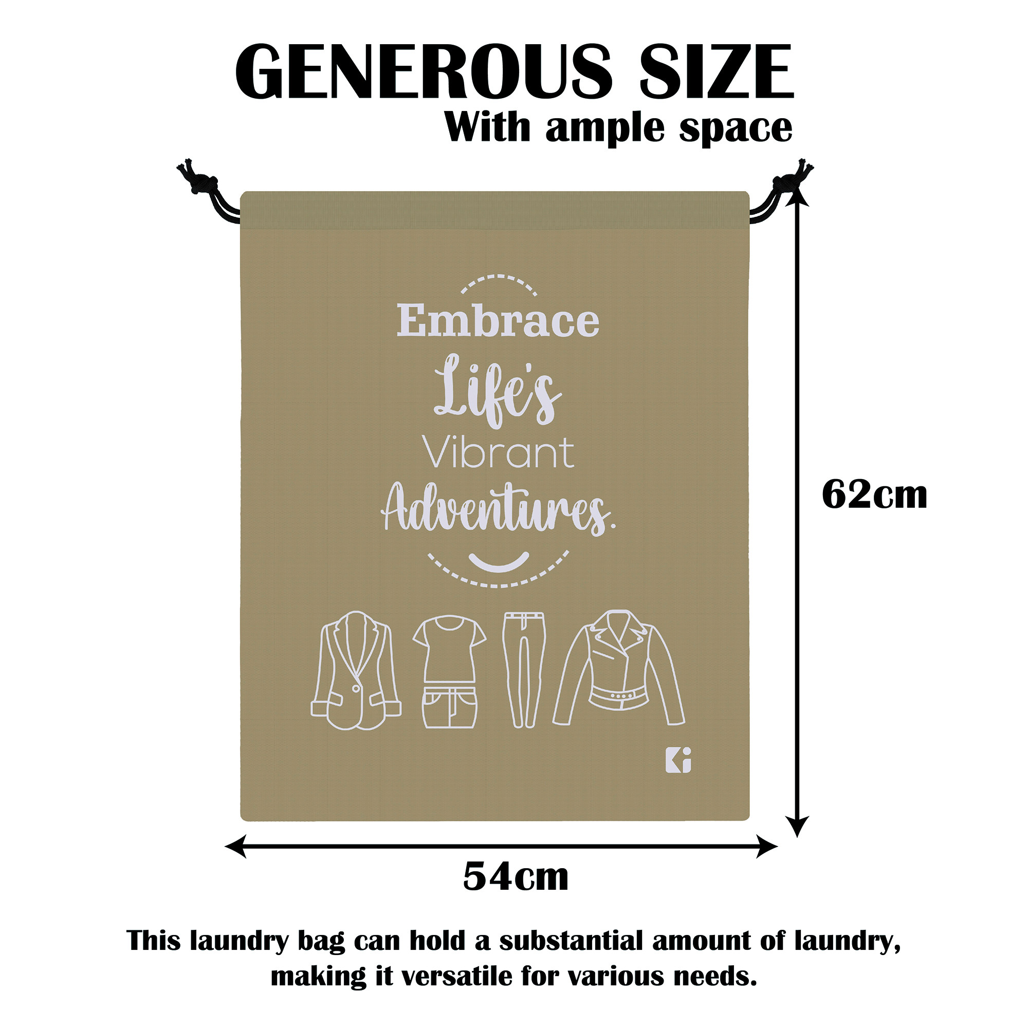 Kuber Industries Cloth Storage Bag | Storage Organizer | Travel Cloth Carrying Bag | Garments Cover for Laundry | Travel Storage Organizer for Clothing | Medium | Brown