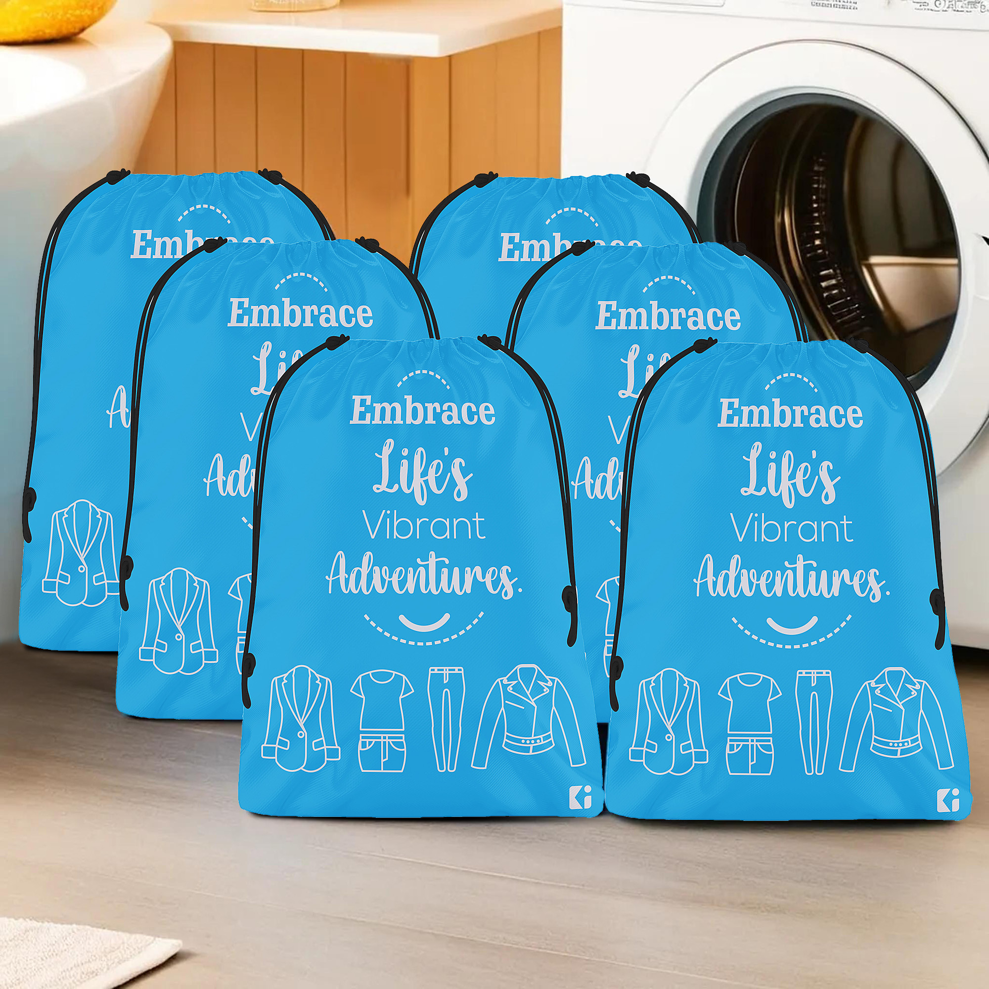 Kuber Industries Cloth Storage Bag | Storage Organizer | Travel Cloth Carrying Bag | Garments Cover for Laundry | Travel Storage Organizer for Clothing | Medium | Sky Blue