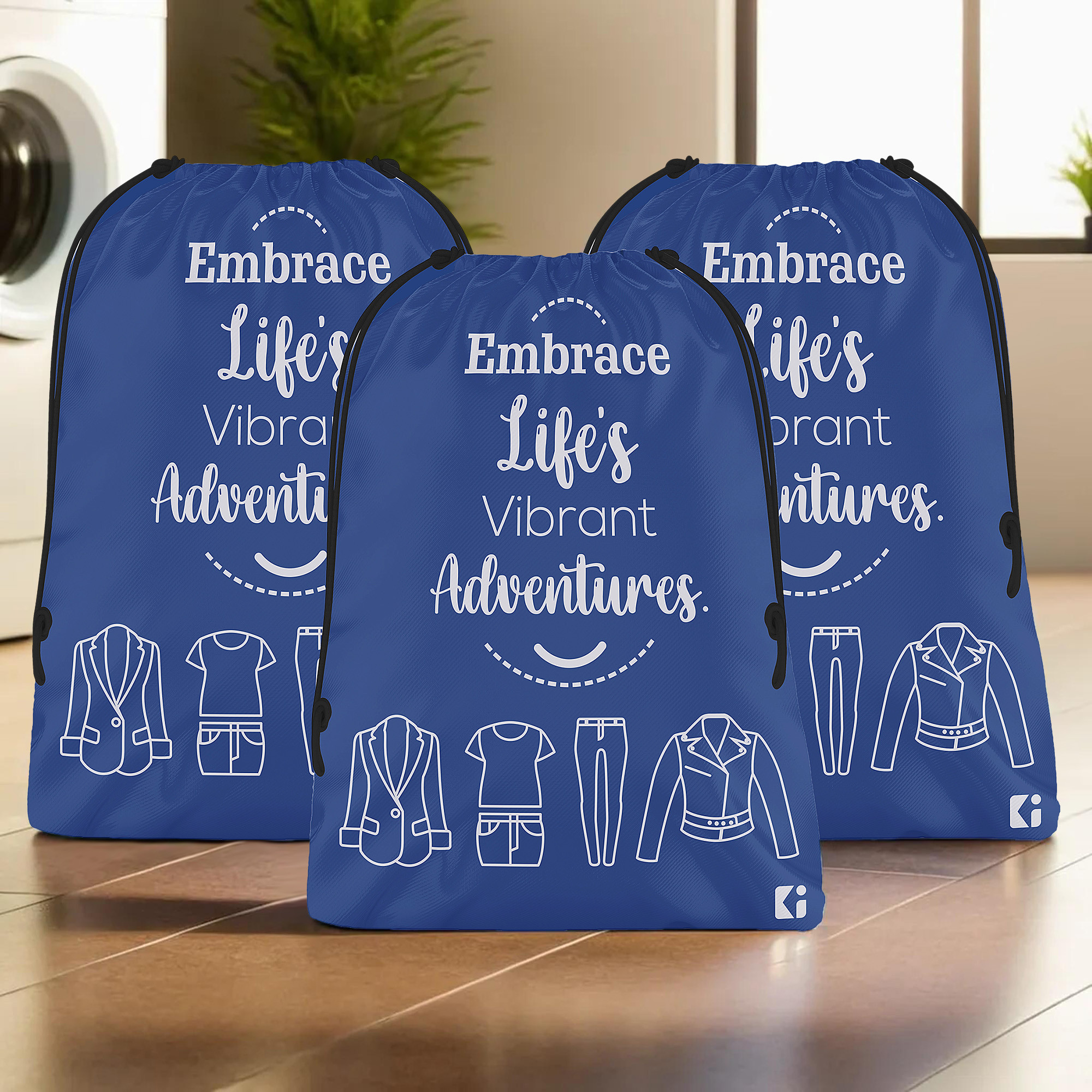 Kuber Industries Cloth Storage Bag | Storage Organizer | Travel Cloth Carrying Bag | Garments Cover for Laundry | Travel Storage Organizer for Clothing | Medium | Royal Blue