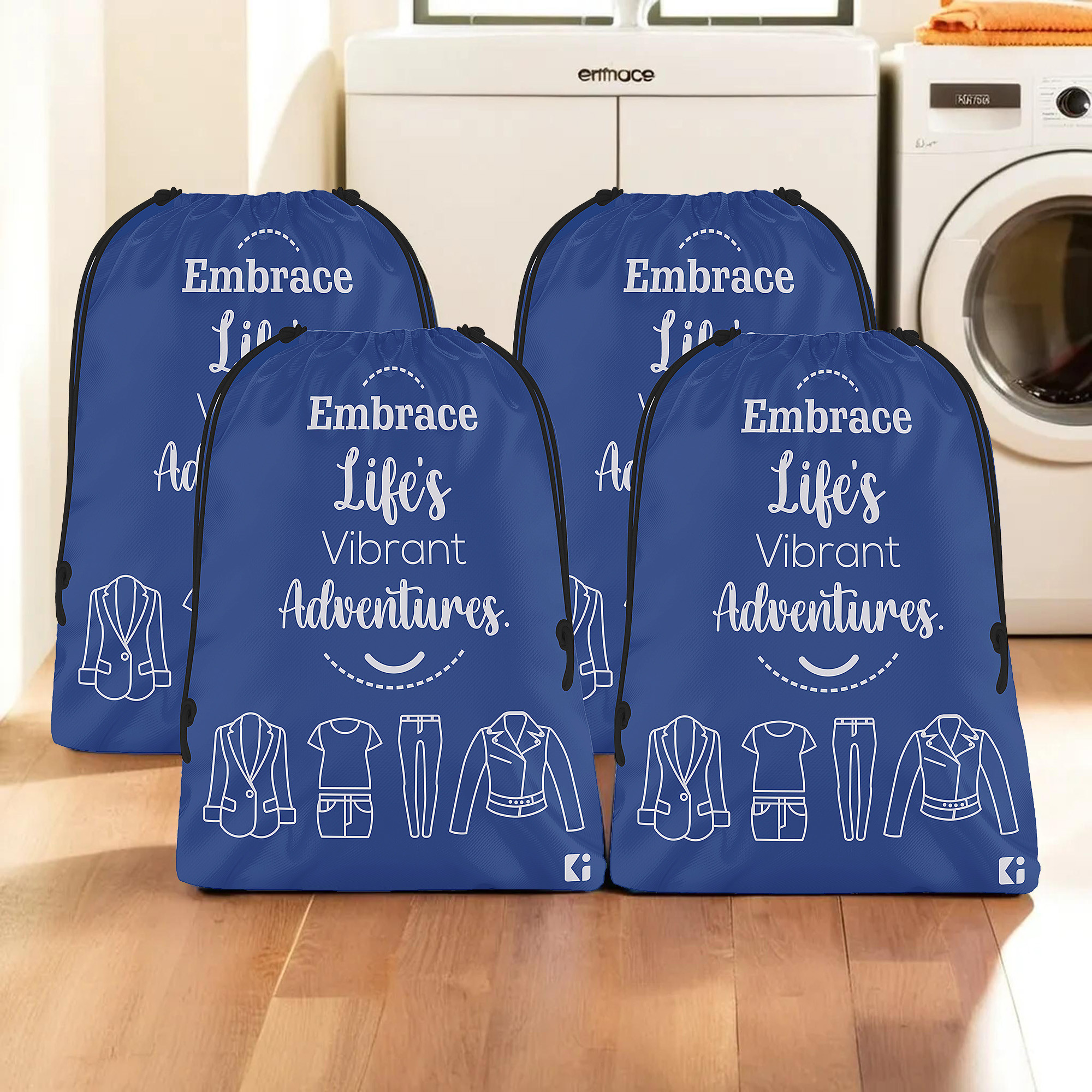 Kuber Industries Cloth Storage Bag | Storage Organizer | Travel Cloth Carrying Bag | Garments Cover for Laundry | Travel Storage Organizer for Clothing | Medium | Royal Blue