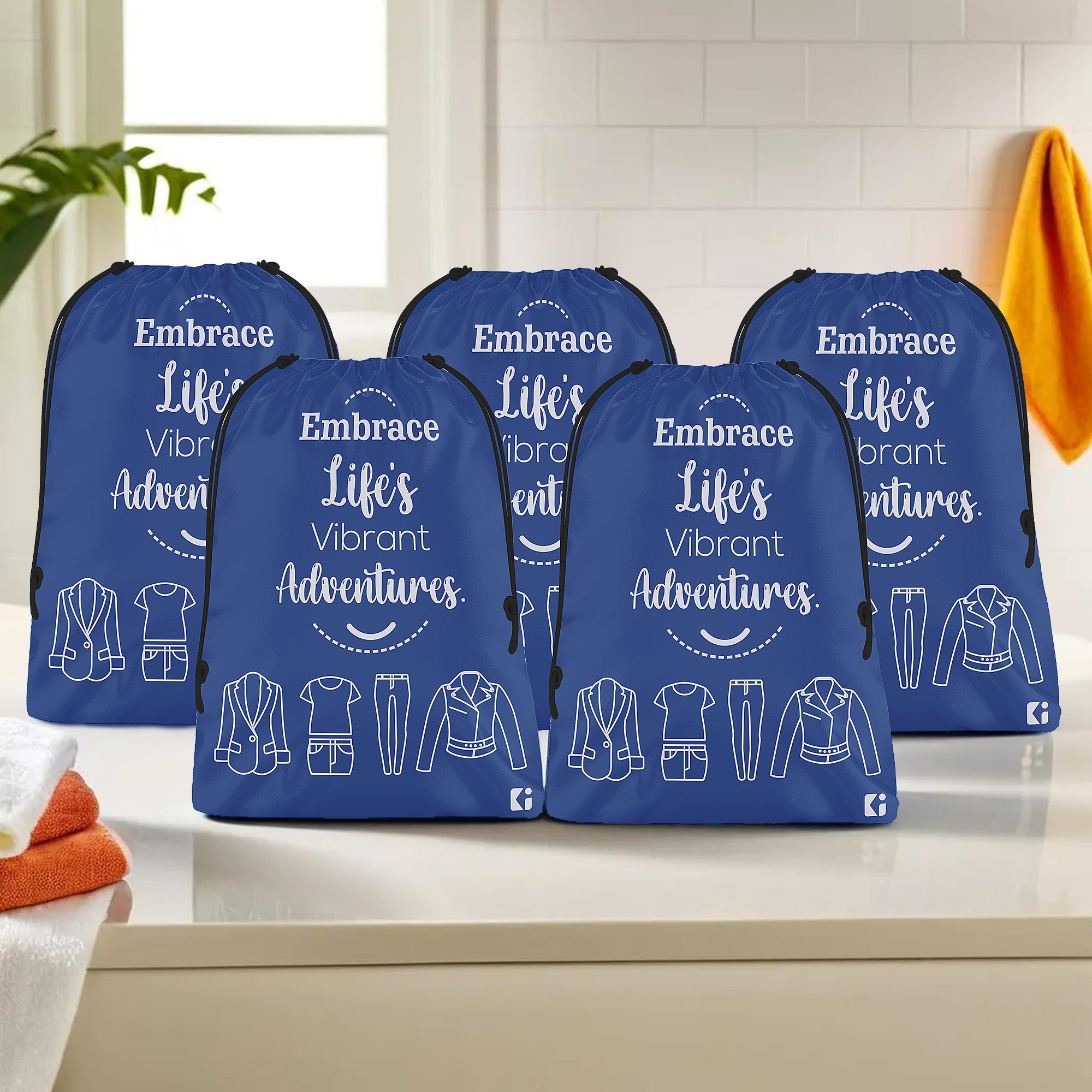 Kuber Industries Cloth Storage Bag | Storage Organizer | Travel Cloth Carrying Bag | Garments Cover for Laundry | Travel Storage Organizer for Clothing | Medium | Royal Blue