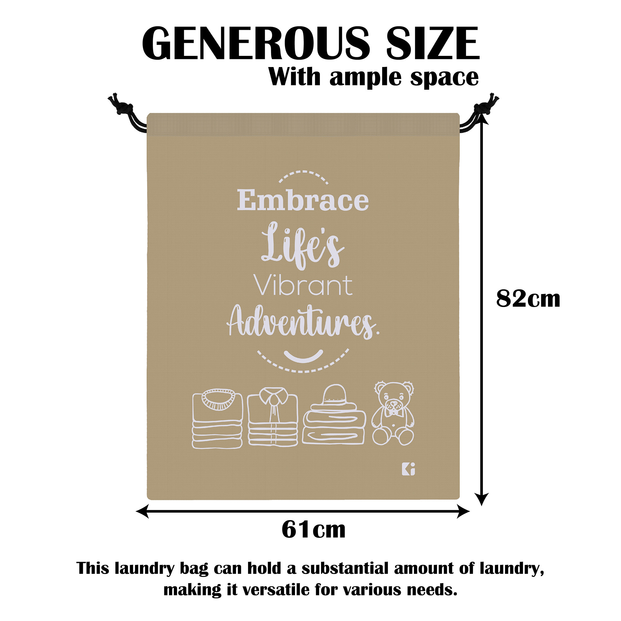 Kuber Industries Cloth Storage Bag | Storage Organizer | Travel Cloth Carrying Bag | Garments Cover for Laundry | Travel Storage Organizer Bag for Clothing | Large | Brown