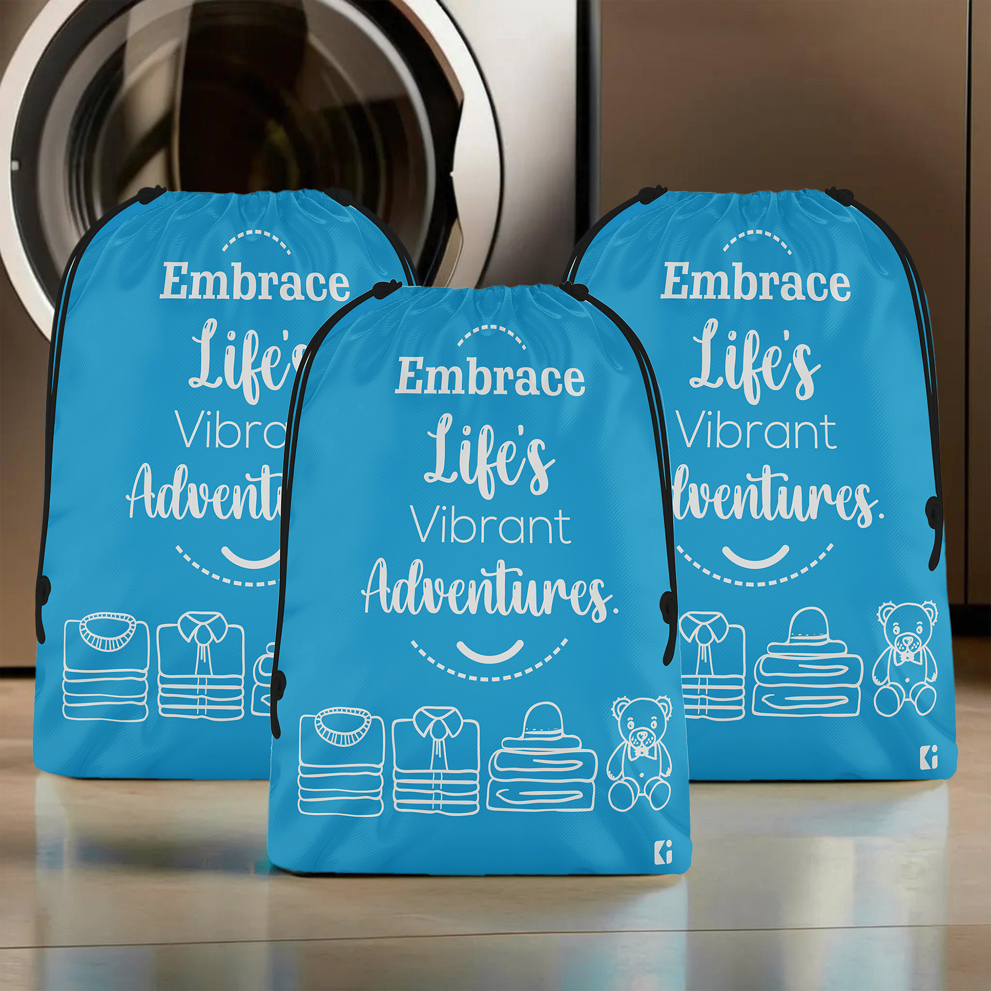Kuber Industries Cloth Storage Bag | Storage Organizer | Travel Cloth Carrying Bag | Garments Cover for Laundry | Travel Storage Organizer Bag for Clothing | Large | Sky Blue