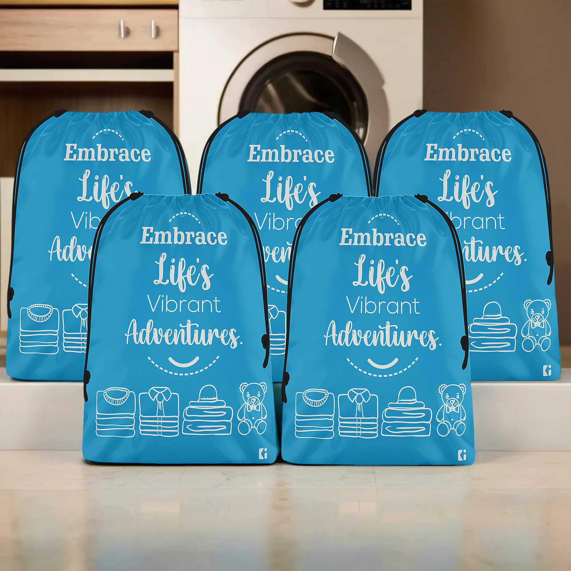 Kuber Industries Cloth Storage Bag | Storage Organizer | Travel Cloth Carrying Bag | Garments Cover for Laundry | Travel Storage Organizer Bag for Clothing | Large | Sky Blue