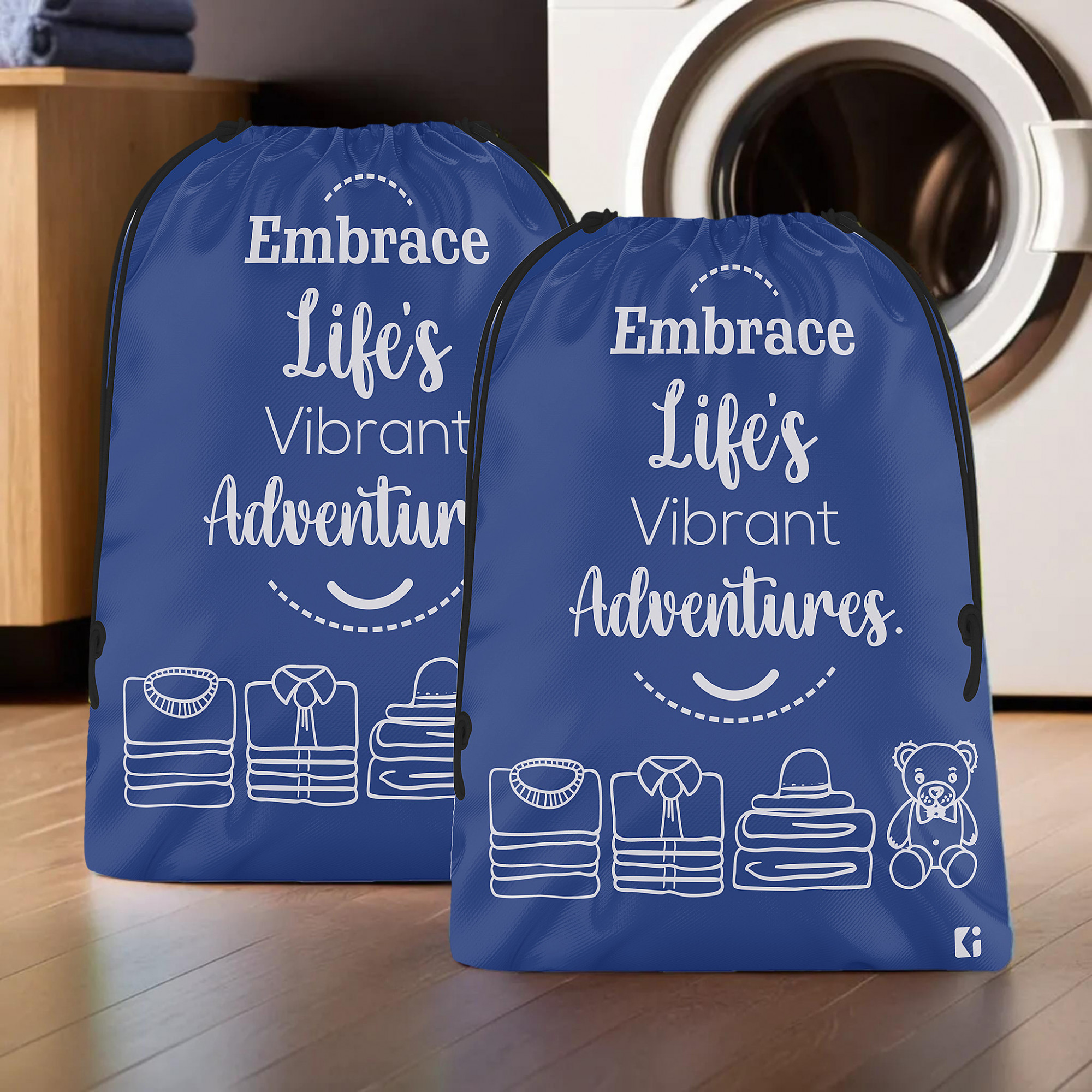 Kuber Industries Cloth Storage Bag | Storage Organizer | Travel Cloth Carrying Bag | Garments Cover for Laundry | Travel Storage Organizer Bag for Clothing | Large | Royal Blue