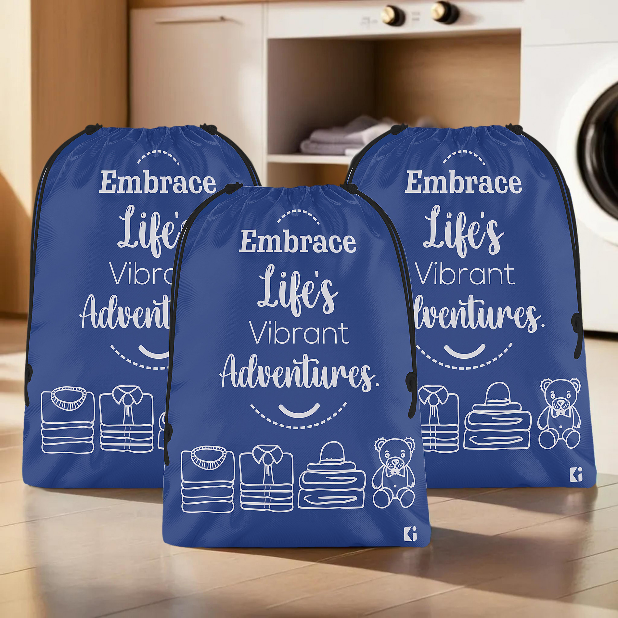 Kuber Industries Cloth Storage Bag | Storage Organizer | Travel Cloth Carrying Bag | Garments Cover for Laundry | Travel Storage Organizer Bag for Clothing | Large | Royal Blue